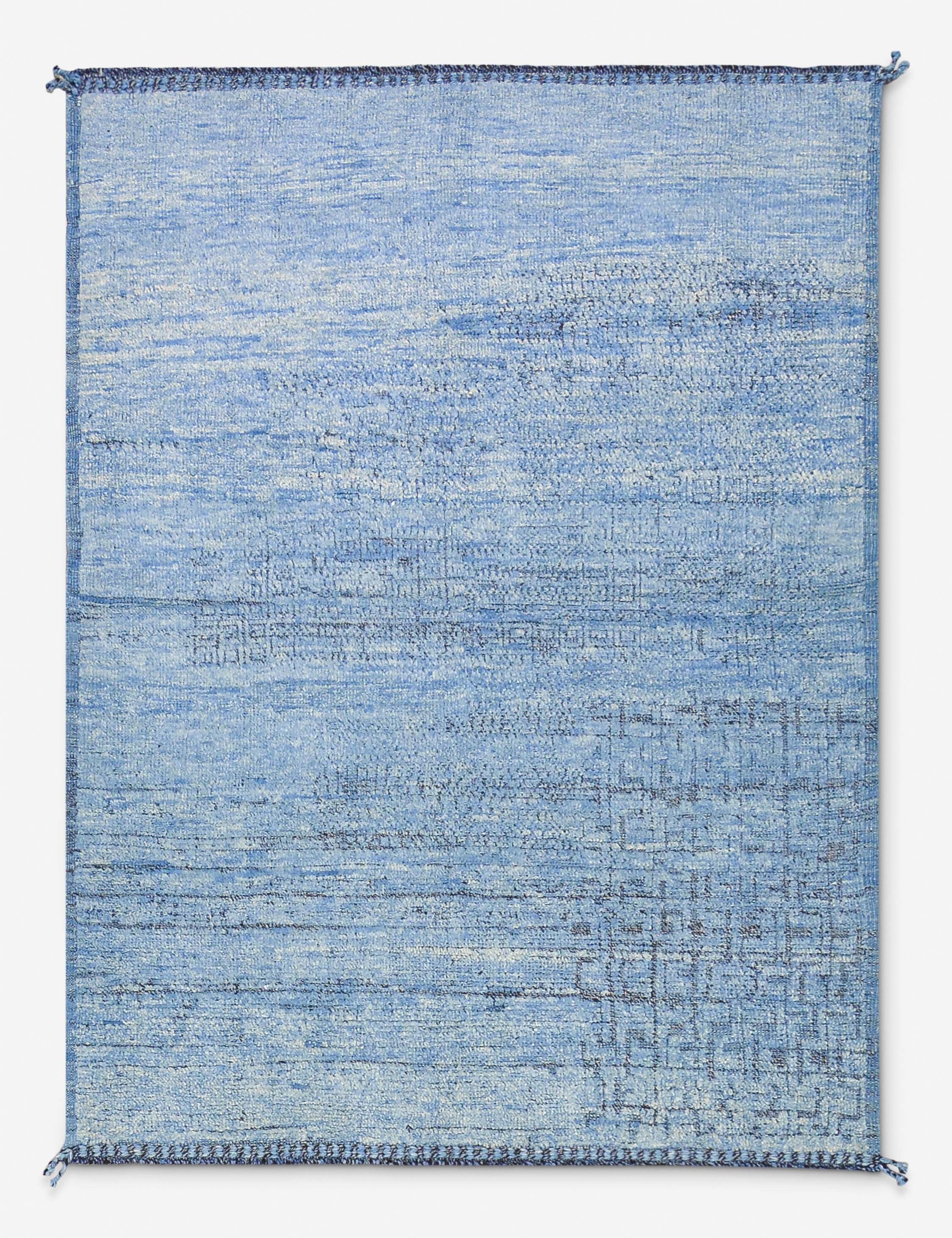 Lulu and Georgia - Vintage Moroccan Hand - Knotted Wool Rug No. 477, 5' x 6' 9"