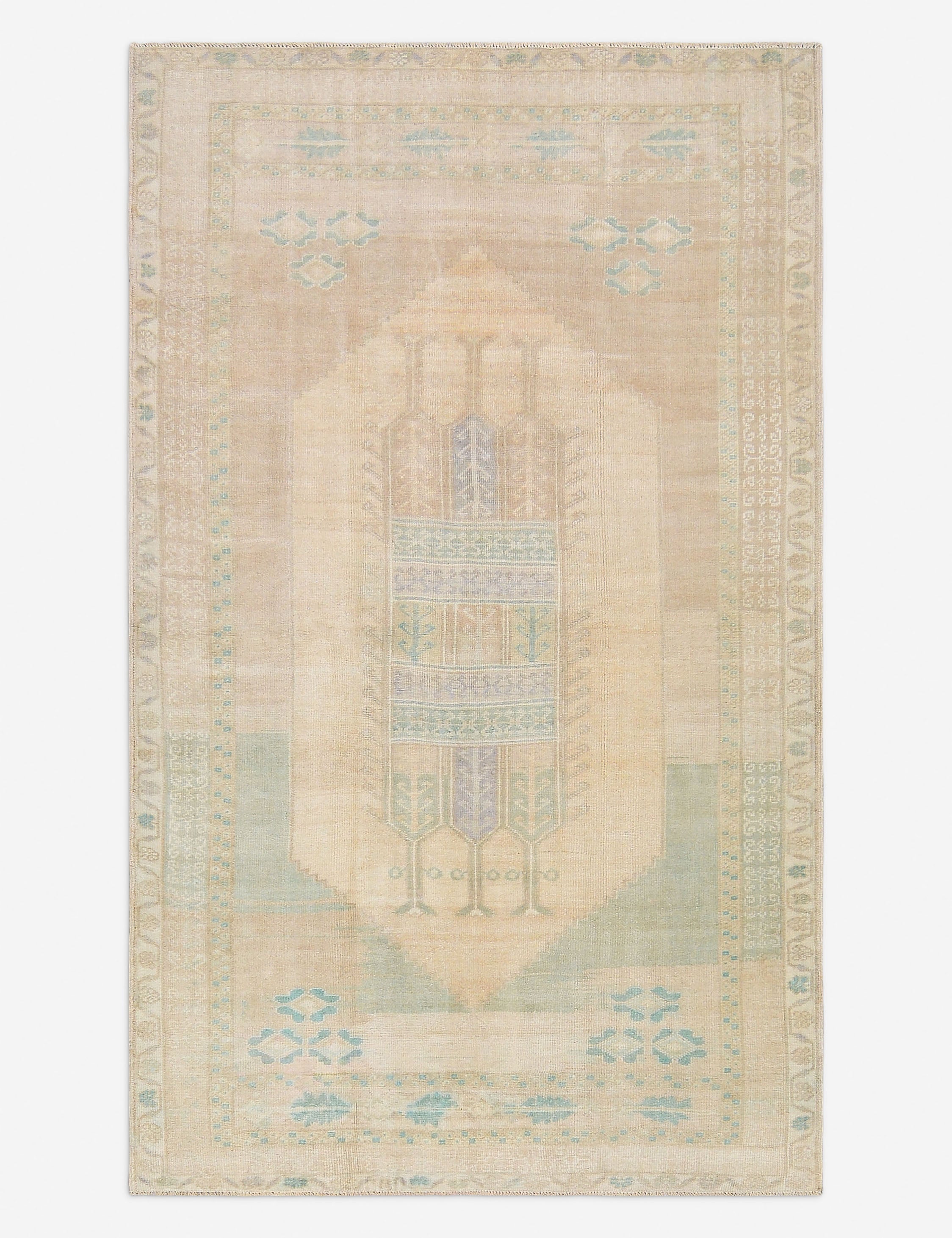 Lulu and Georgia - Vintage Turkish Hand - Knotted Wool Rug No. 478, 5' x 8' 7"