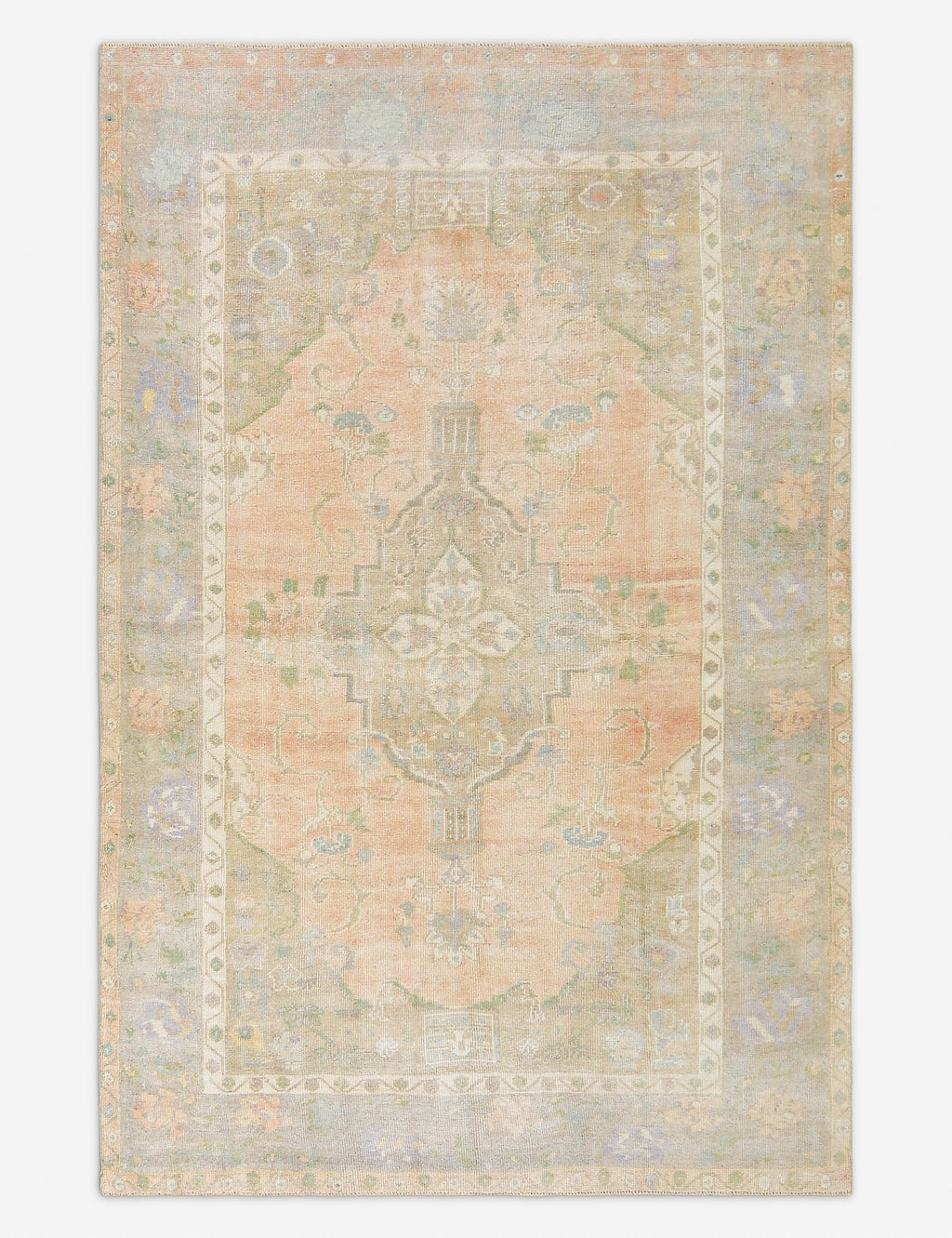 Lulu and Georgia - Vintage Turkish Hand - Knotted Wool Rug No. 479, 5' 4" x 8' 2"