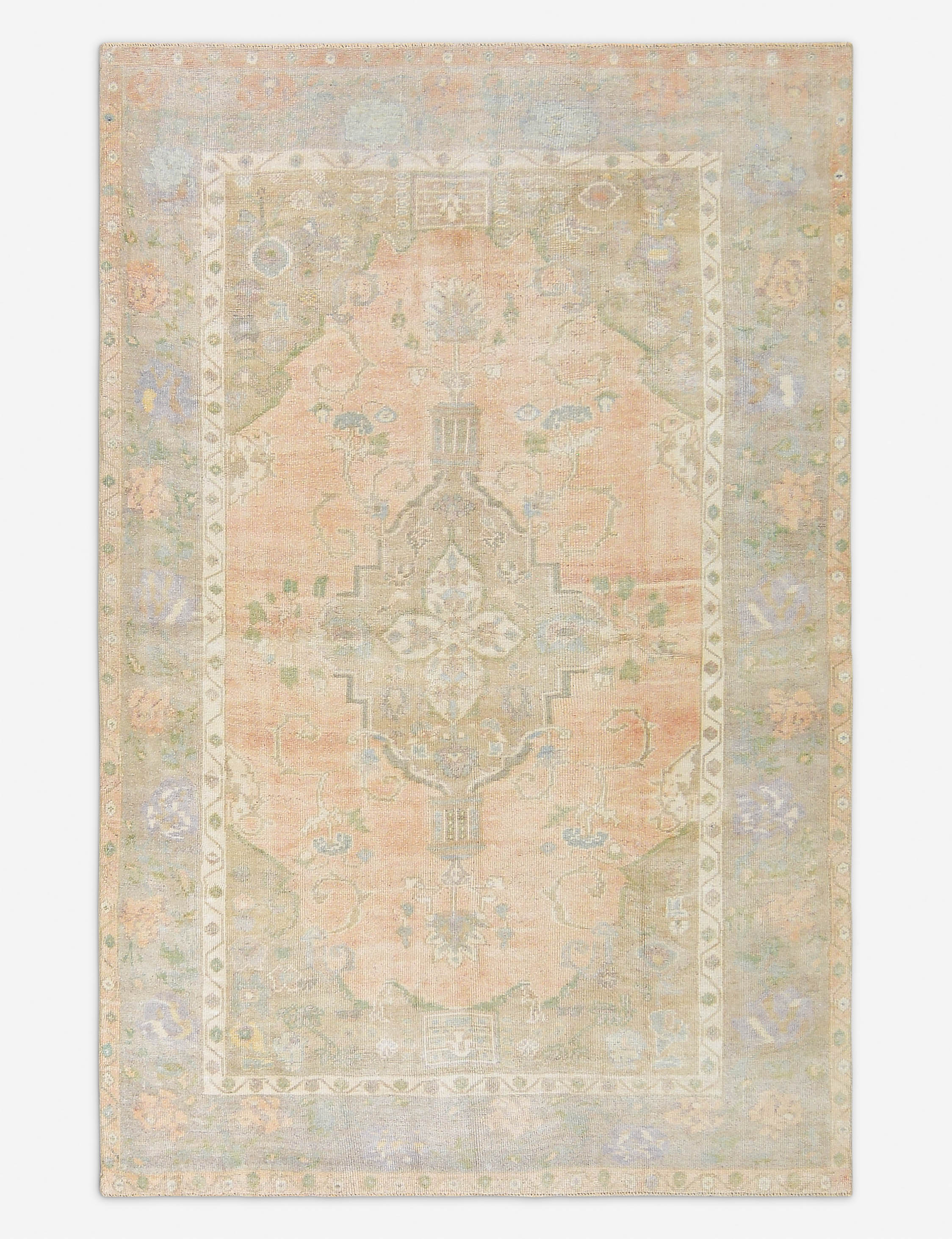 Lulu and Georgia - Vintage Turkish Hand - Knotted Wool Rug No. 479, 5' 4" x 8' 2"