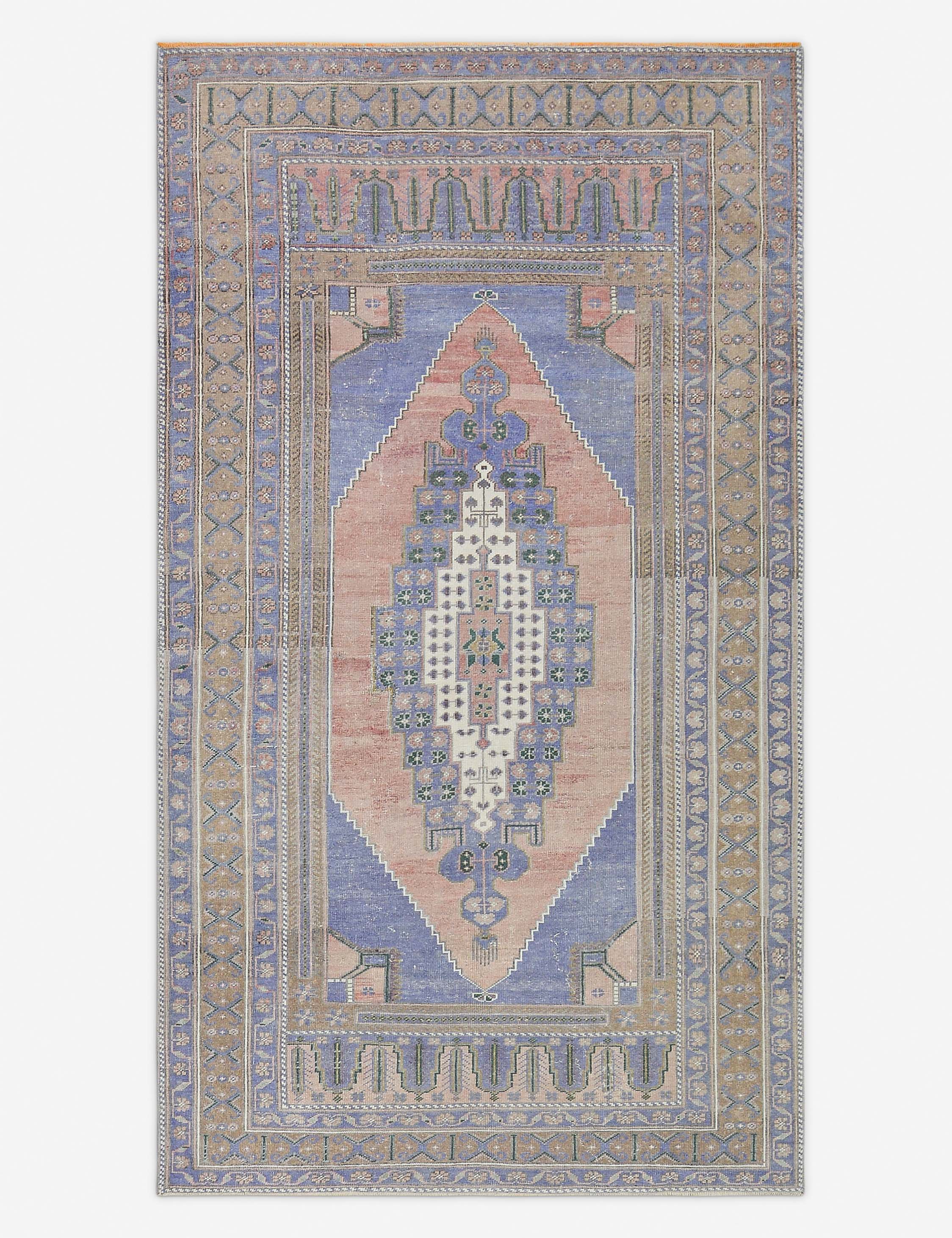 Lulu and Georgia - Vintage Turkish Hand - Knotted Wool Rug No. 480, 5' 2" x 9' 3"