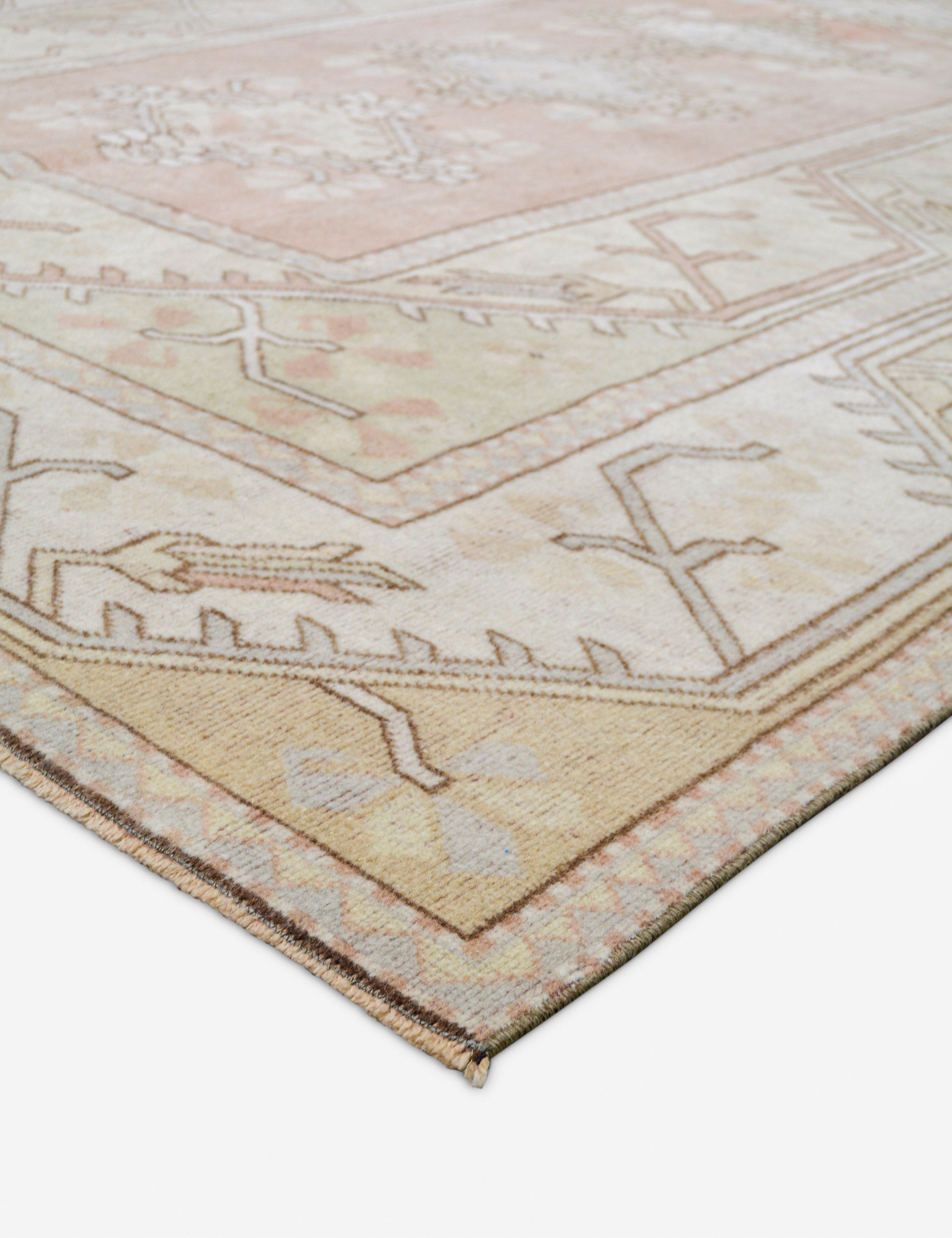 Lulu and Georgia - Vintage Turkish Hand - Knotted Wool Rug No. 486, 6' 5" x 9' 4"