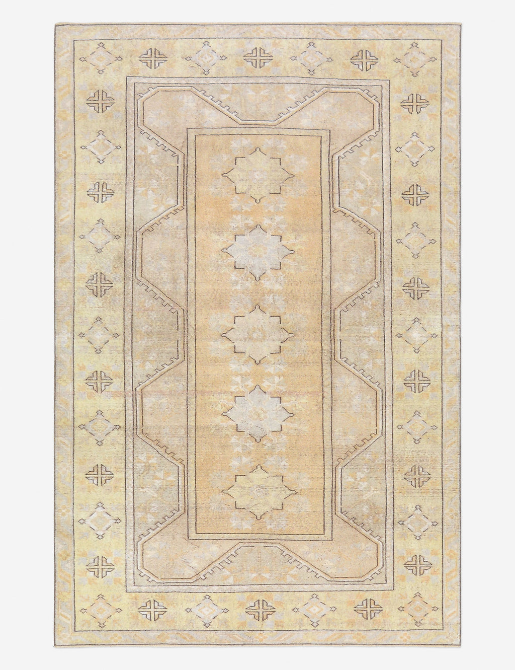 Lulu and Georgia - Vintage Turkish Hand - Knotted Wool Rug No. 487, 5' 1" x 7' 10"