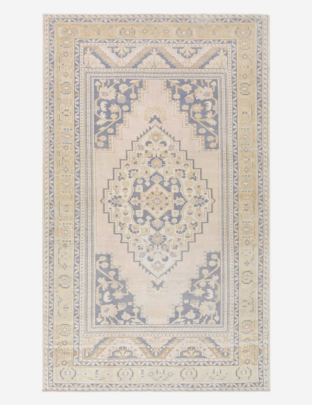 Lulu and Georgia - Vintage Turkish Hand - Knotted Wool Rug No. 488, 5' 1" x 8' 2"