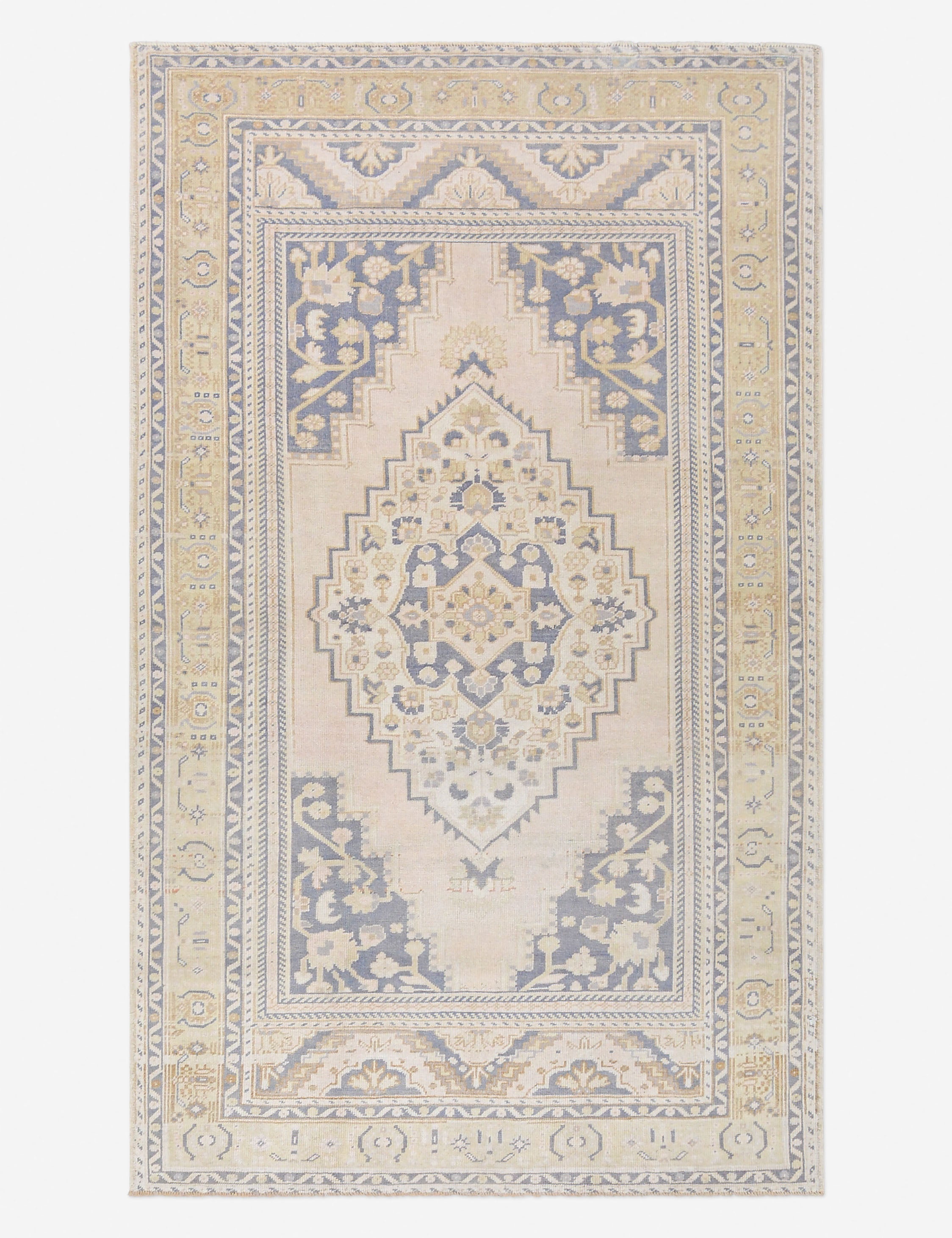 Lulu and Georgia - Vintage Turkish Hand - Knotted Wool Rug No. 488, 5' 1" x 8' 2"
