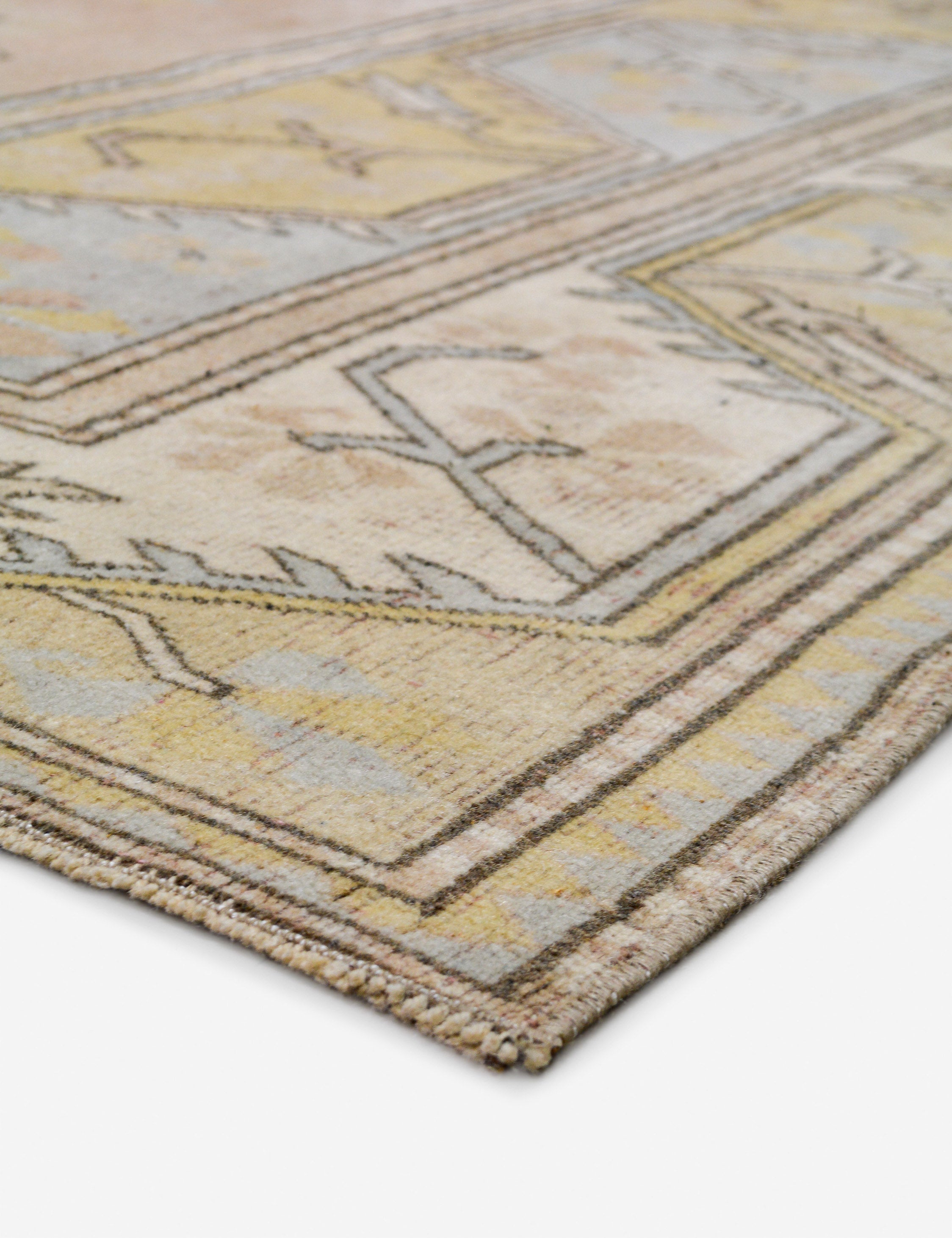Lulu and Georgia - Vintage Turkish Hand - Knotted Wool Rug No. 489, 6' 4" x 9' 4"