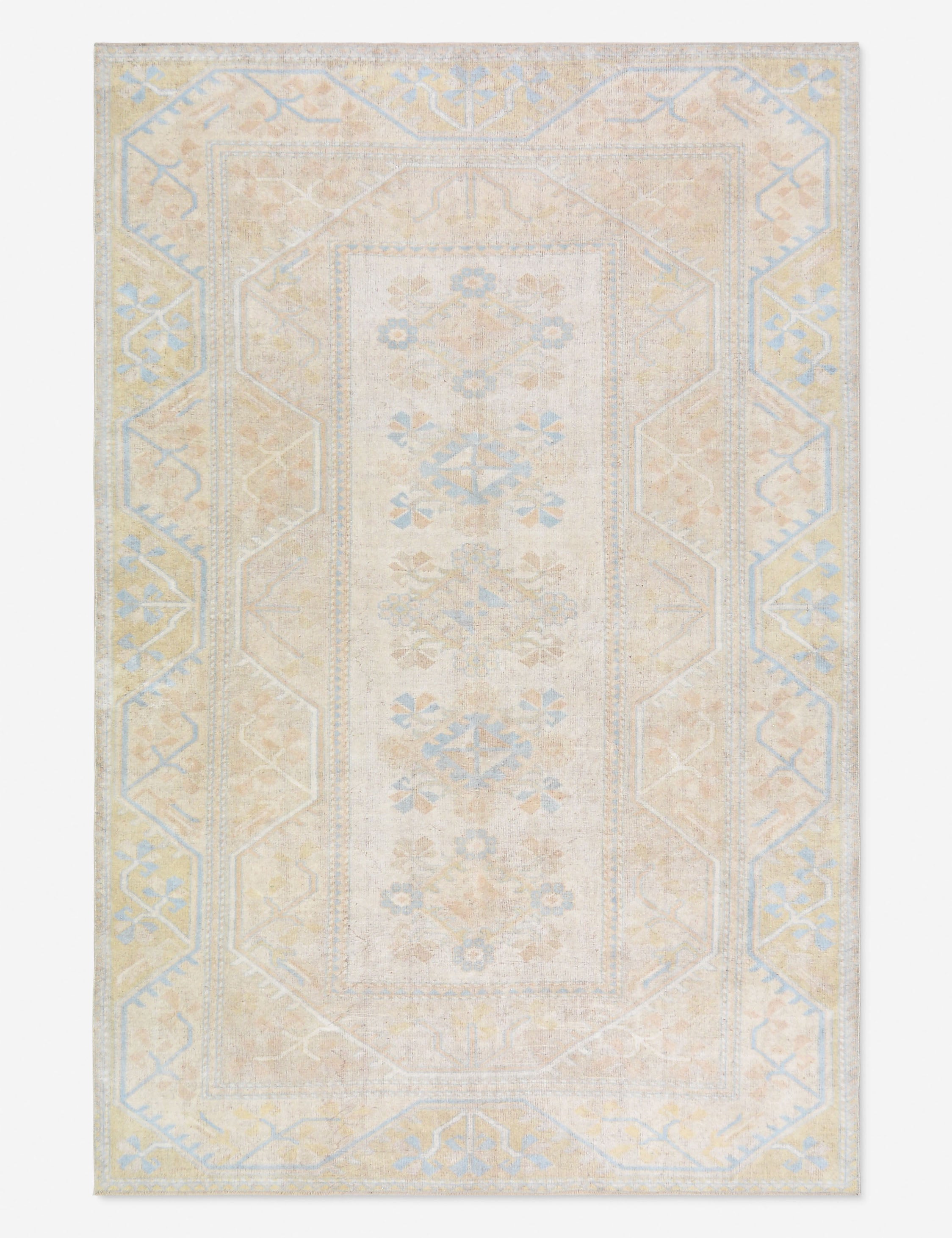 Lulu and Georgia - Vintage Turkish Hand - Knotted Wool Rug No. 491, 6' 5" x 9' 9"