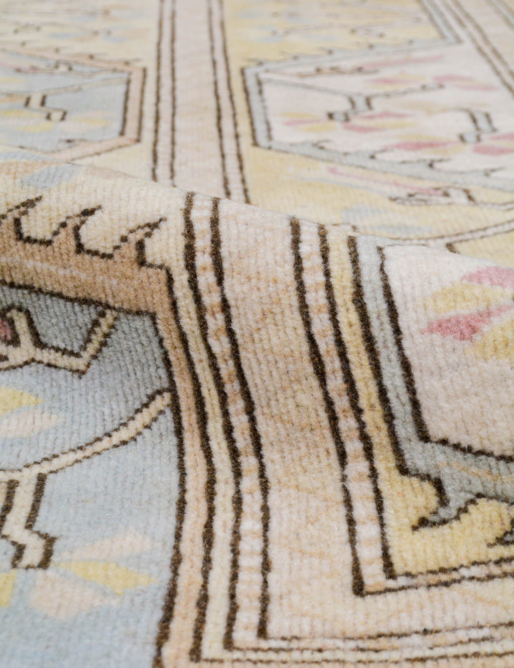 Lulu and Georgia - Vintage Turkish Hand - Knotted Wool Rug No. 492, 6' 7" x 9' 1"