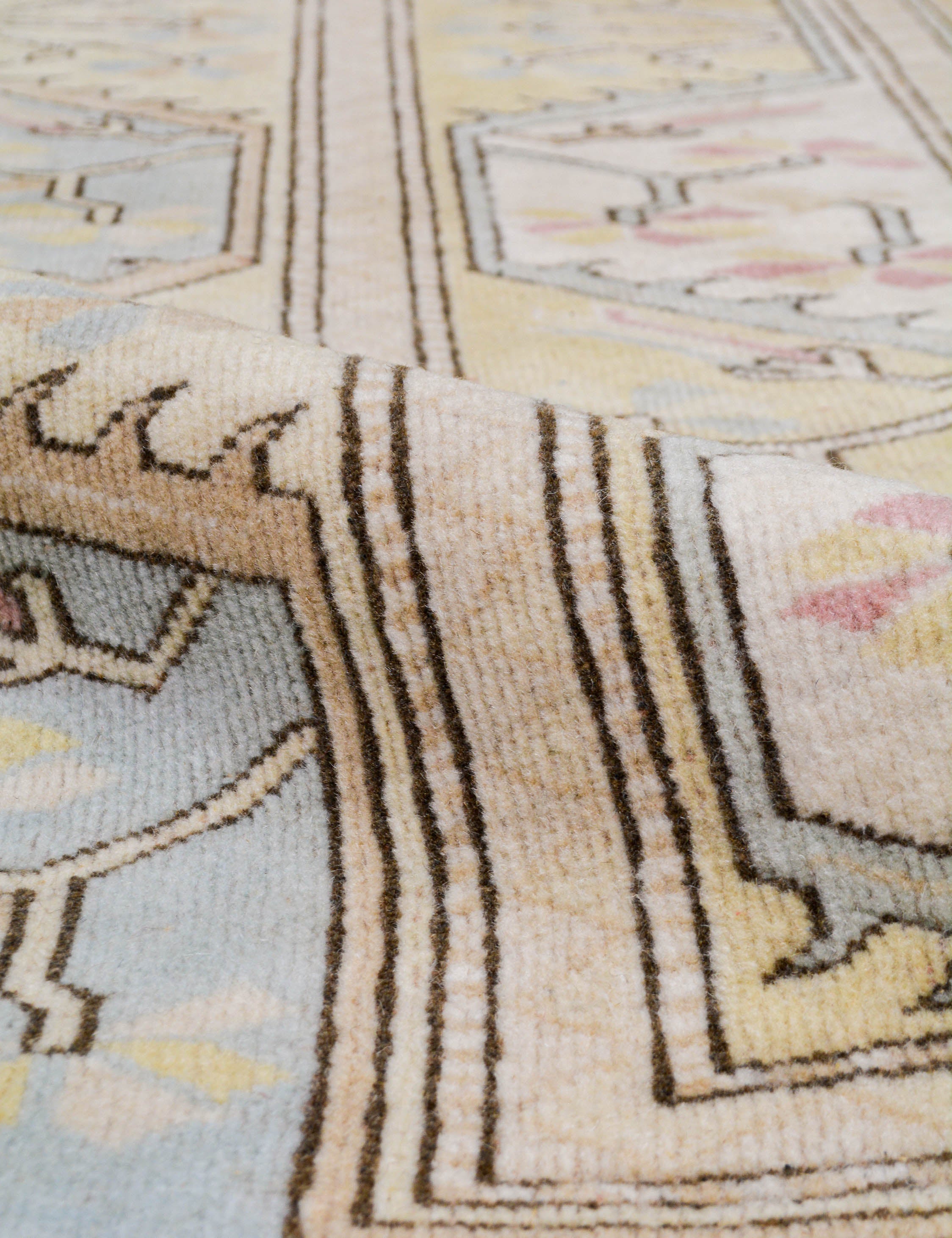 Lulu and Georgia - Vintage Turkish Hand - Knotted Wool Rug No. 492, 6' 7" x 9' 1"