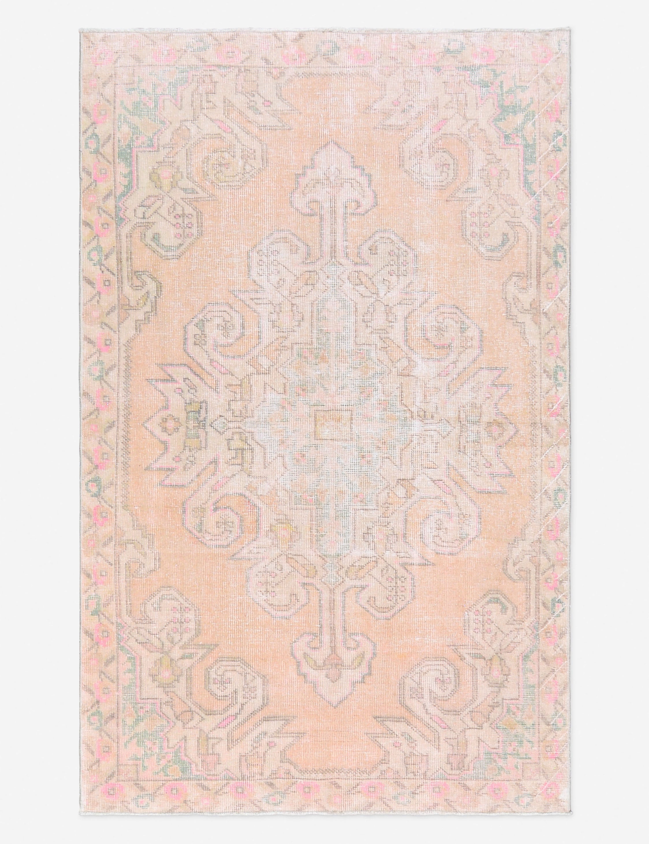 Lulu and Georgia - Vintage Turkish Hand - Knotted Wool Rug No. 493, 4' 3" x 7'