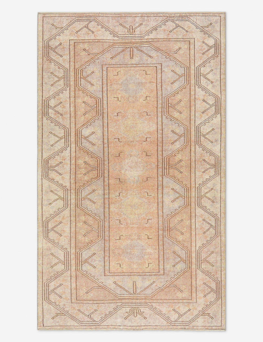 Lulu and Georgia - Vintage Turkish Hand - Knotted Wool Rug No. 497, 4' x 6' 8"