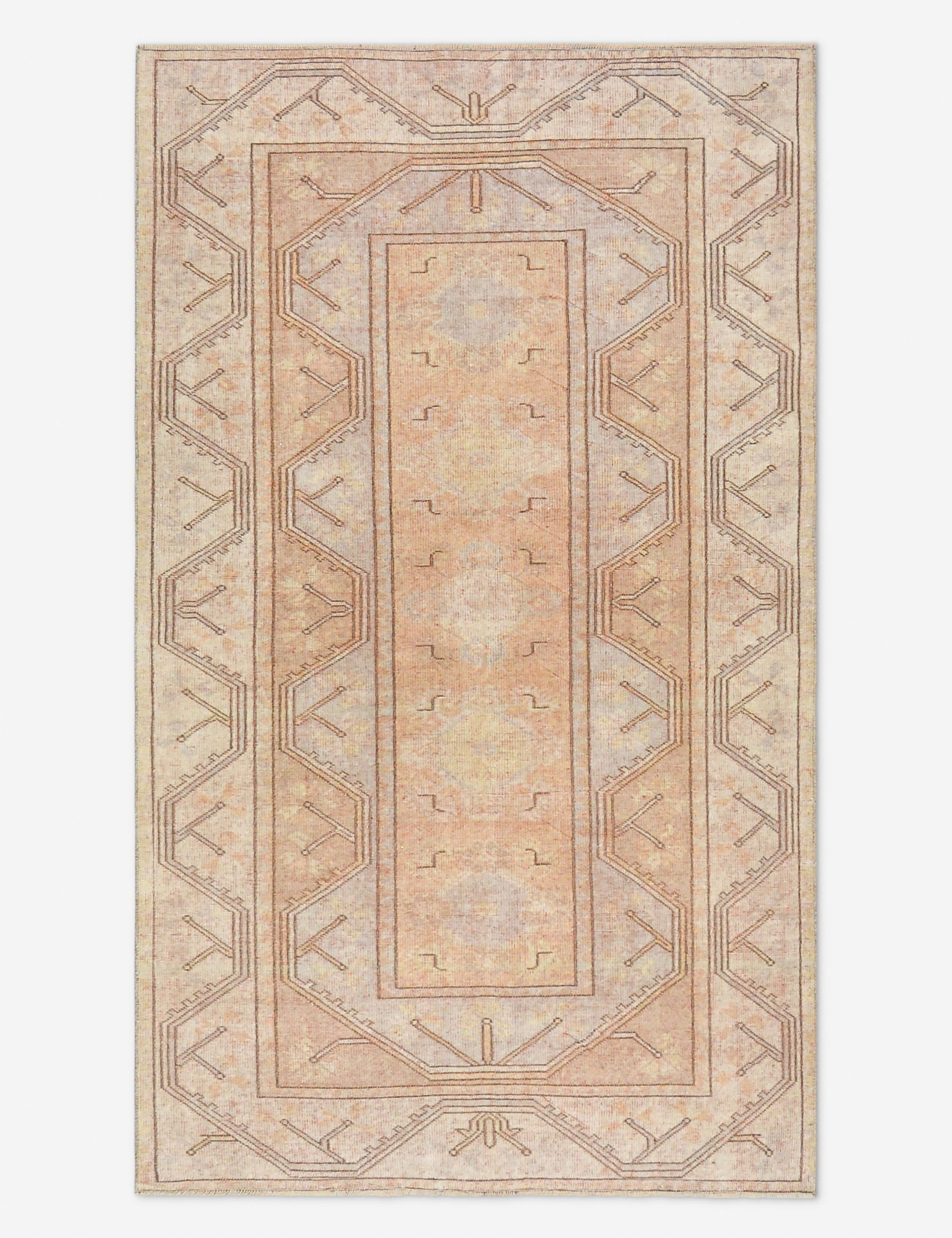 Lulu and Georgia - Vintage Turkish Hand - Knotted Wool Rug No. 497, 4' x 6' 8"