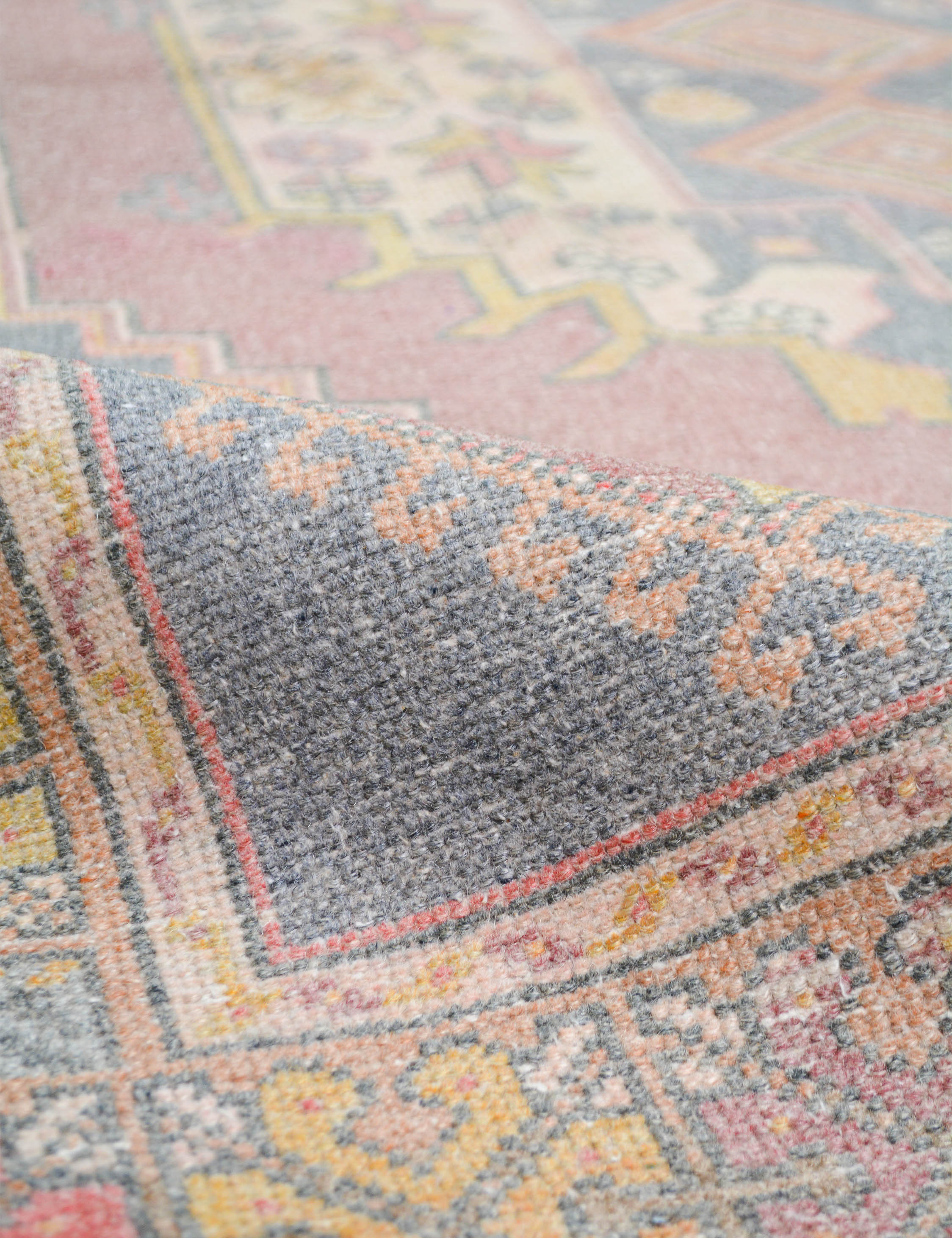 Lulu and Georgia - Vintage Turkish Hand - Knotted Wool Rug No. 500, 3' 11" x 6' 2"