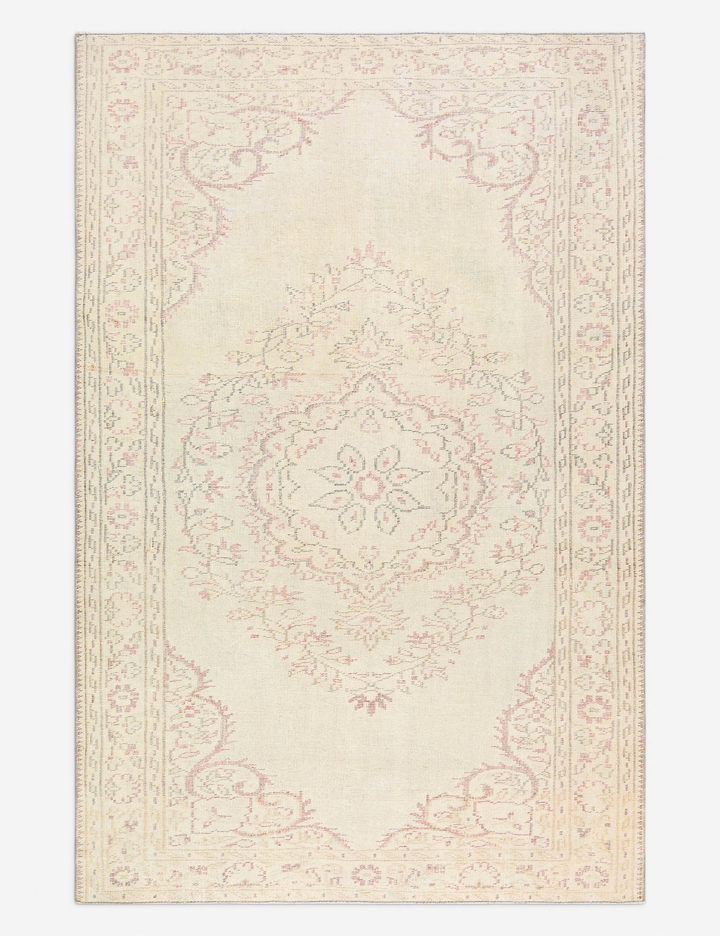 Lulu and Georgia - Vintage Turkish Hand - Knotted Wool Rug No. 501, 5' 6" x 8' 7"