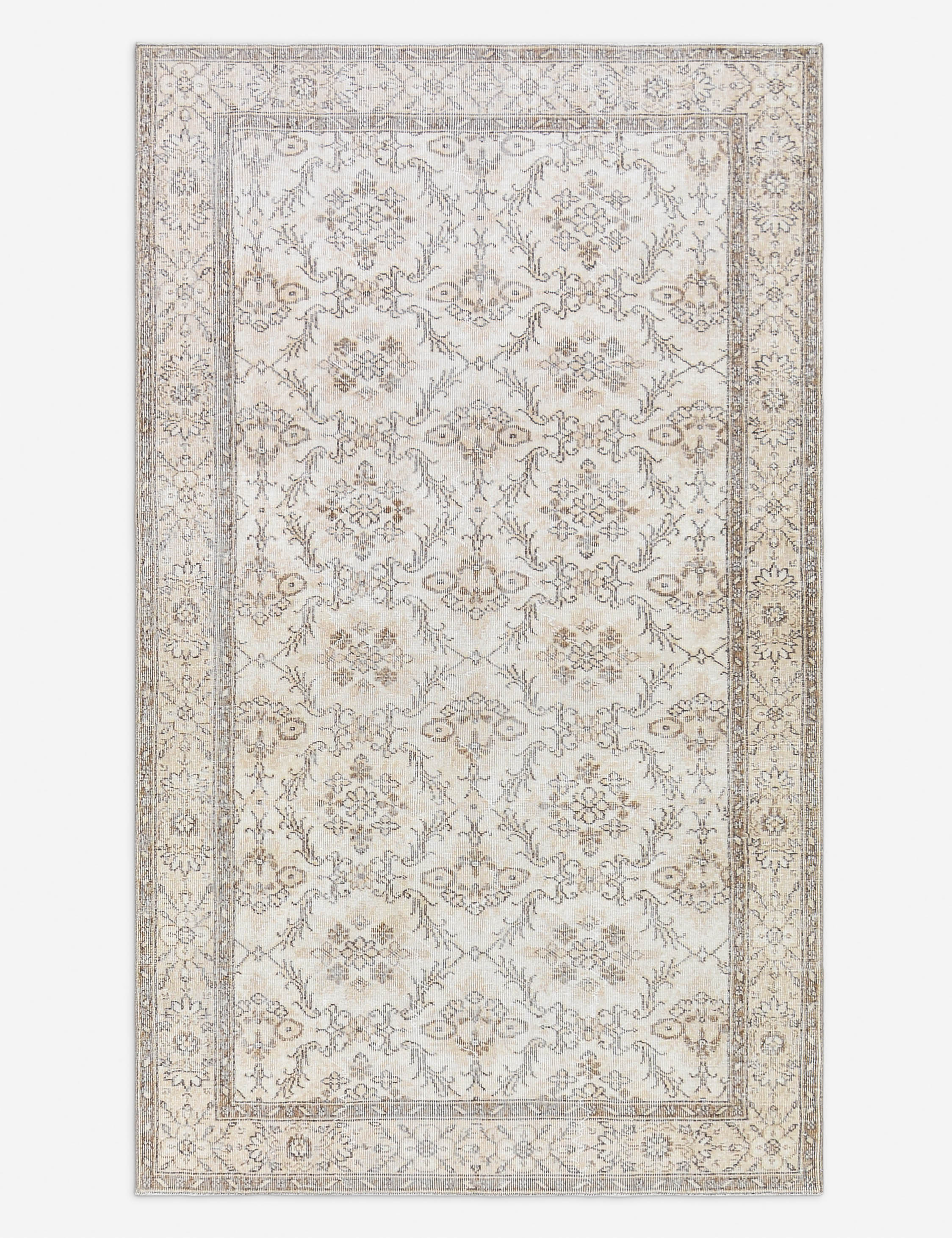 Lulu and Georgia - Vintage Turkish Hand - Knotted Wool Rug No. 502, 5' 3" x 9'