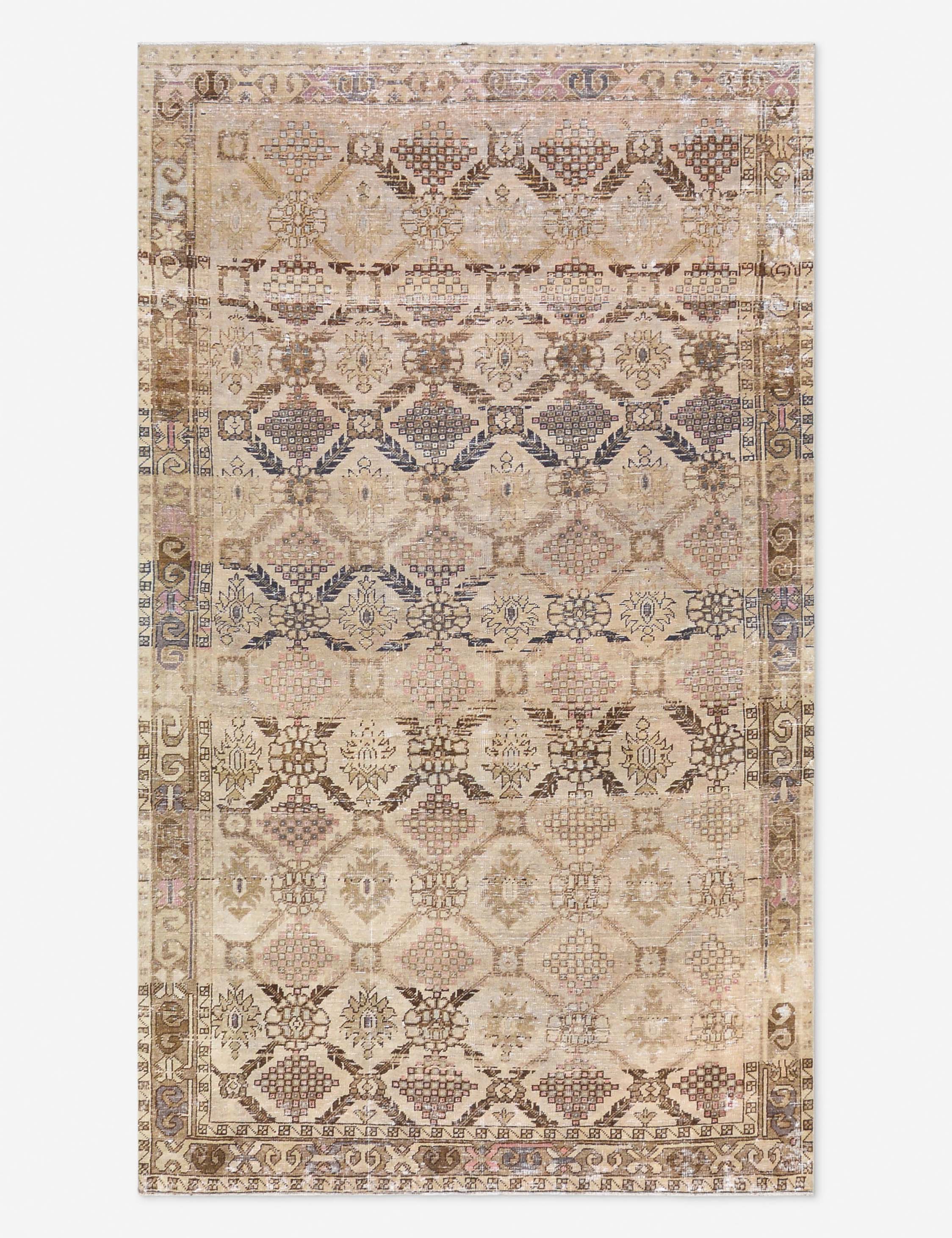Lulu and Georgia - Vintage Turkish Hand - Knotted Wool Rug No. 505, 5' x 9'