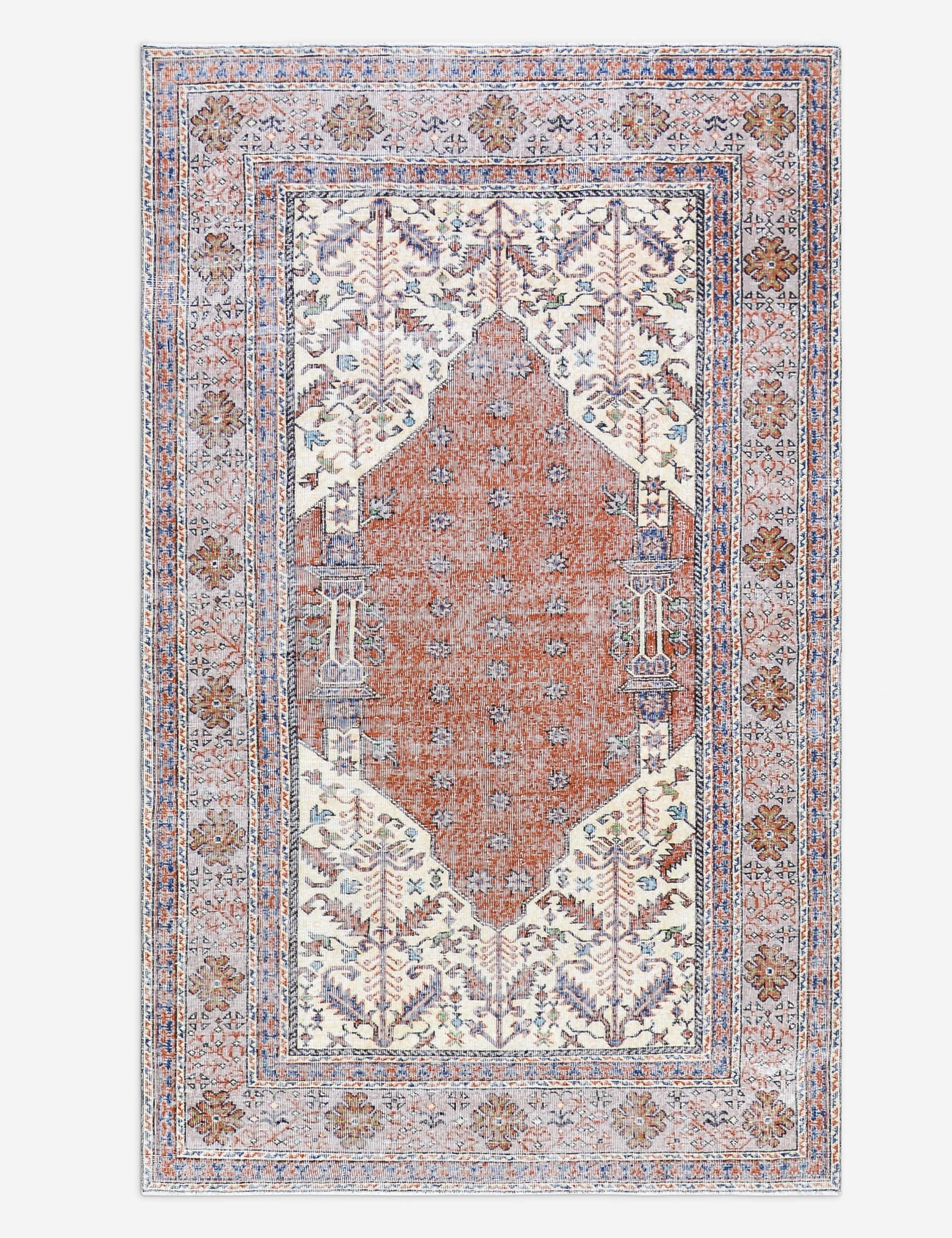 Lulu and Georgia - Vintage Turkish Hand - Knotted Wool Rug No. 512, 5' x 8'