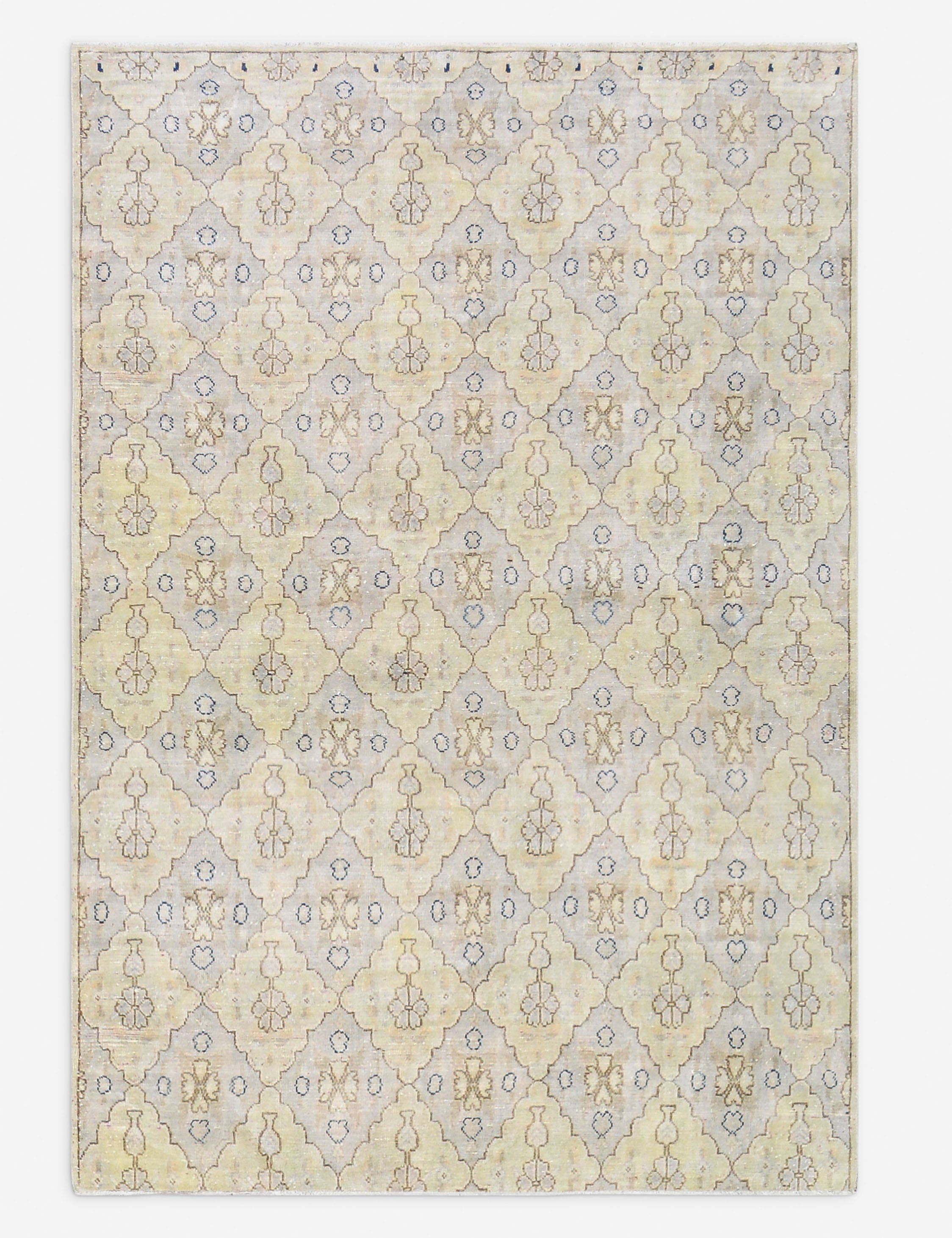 Lulu and Georgia - Vintage Turkish Hand - Knotted Wool Rug No. 513, 4' 10" x 7'