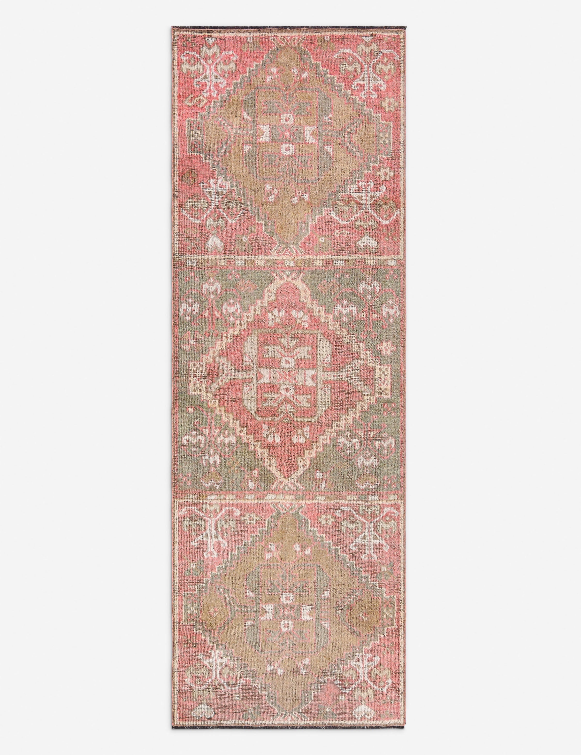 Lulu and Georgia - Vintage Turkish Hand - Knotted Wool Runner Rug No. 274, 3' 3" x 10'