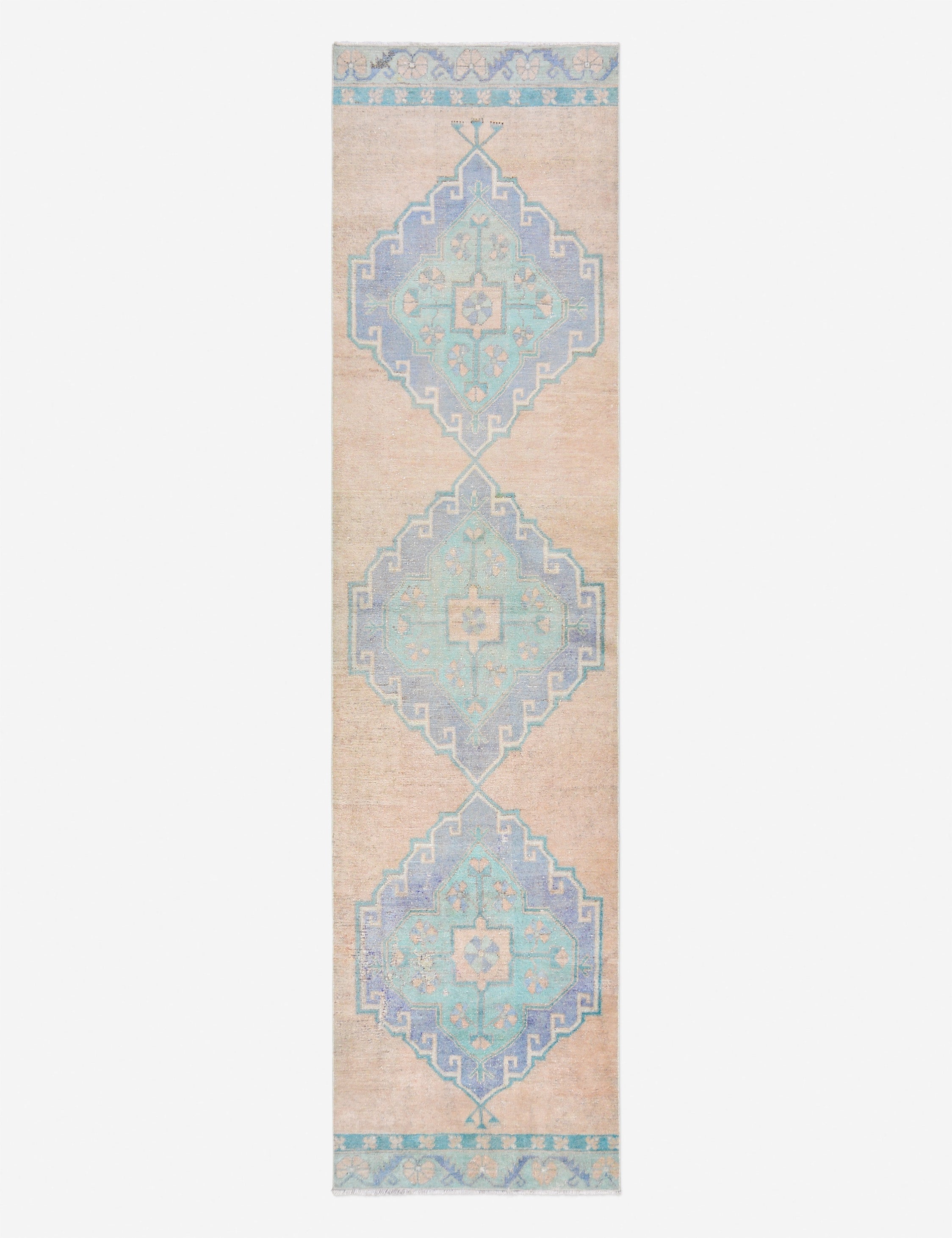 Lulu and Georgia - Vintage Turkish Hand - Knotted Wool Runner Rug No. 278, 3' x 12'