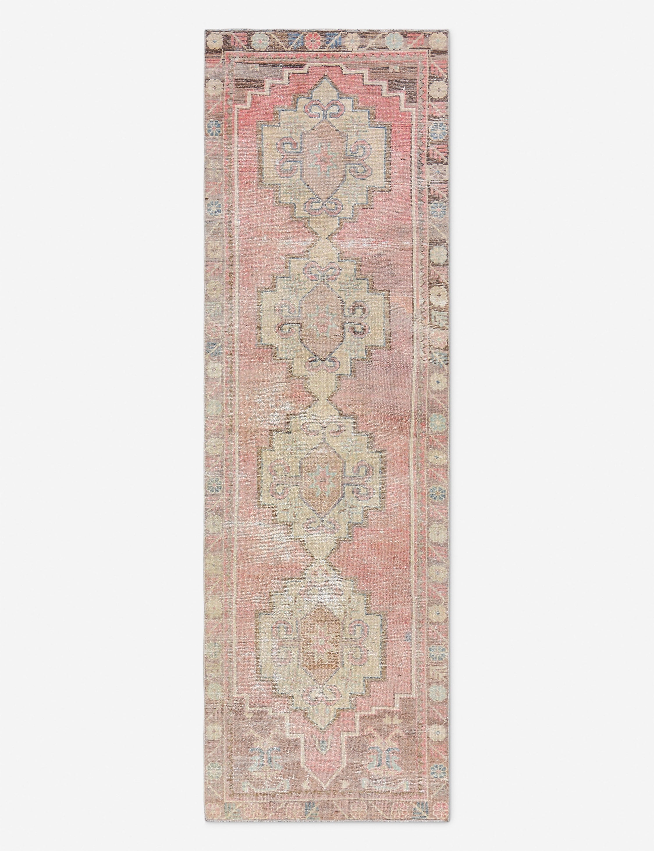 Lulu and Georgia - Vintage Turkish Hand - Knotted Wool Runner Rug No. 280, 3' x 10'