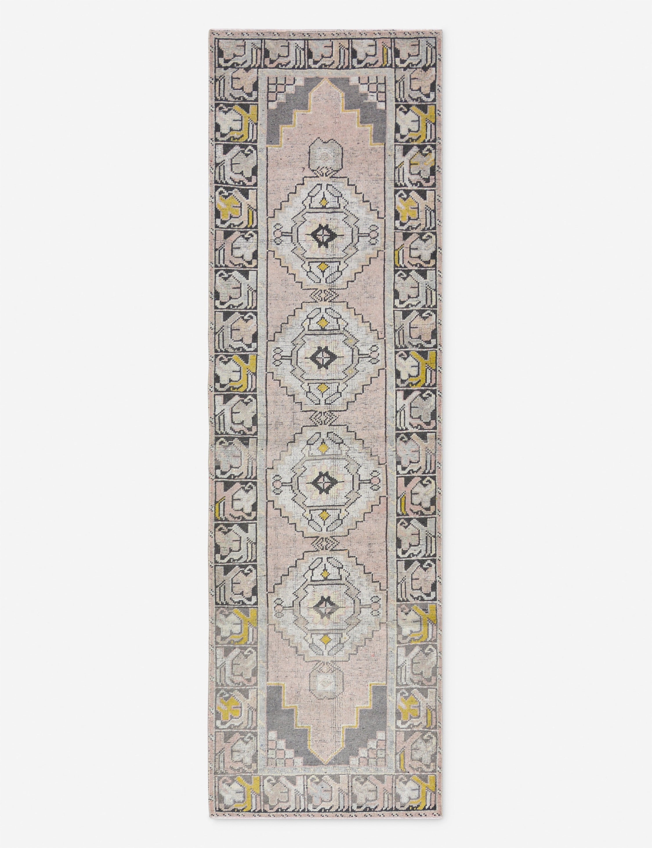 Lulu and Georgia - Vintage Turkish Hand - Knotted Wool Runner Rug No. 282, 2' 10" x 9' 8"