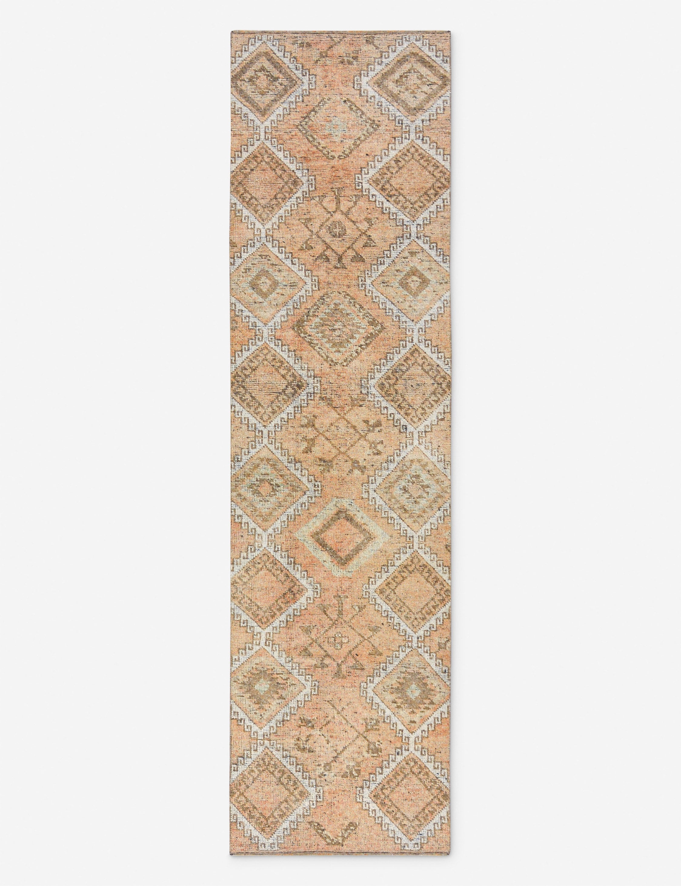 Lulu and Georgia - Vintage Turkish Hand - Knotted Wool Runner Rug No. 283, 2' 8" x 9' 5"