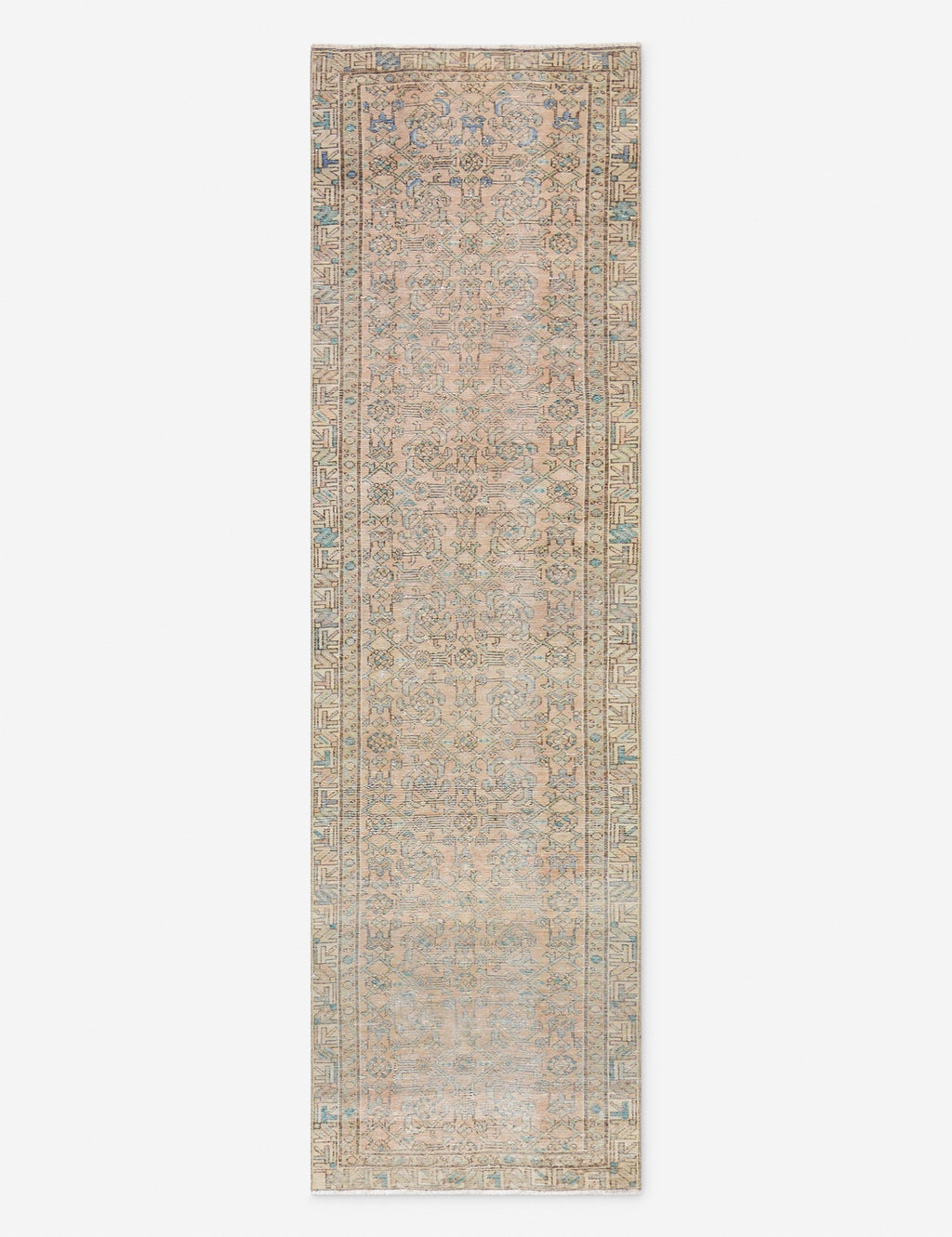 Lulu and Georgia - Vintage Turkish Hand - Knotted Wool Runner Rug No. 285, 3' x 10' 1"