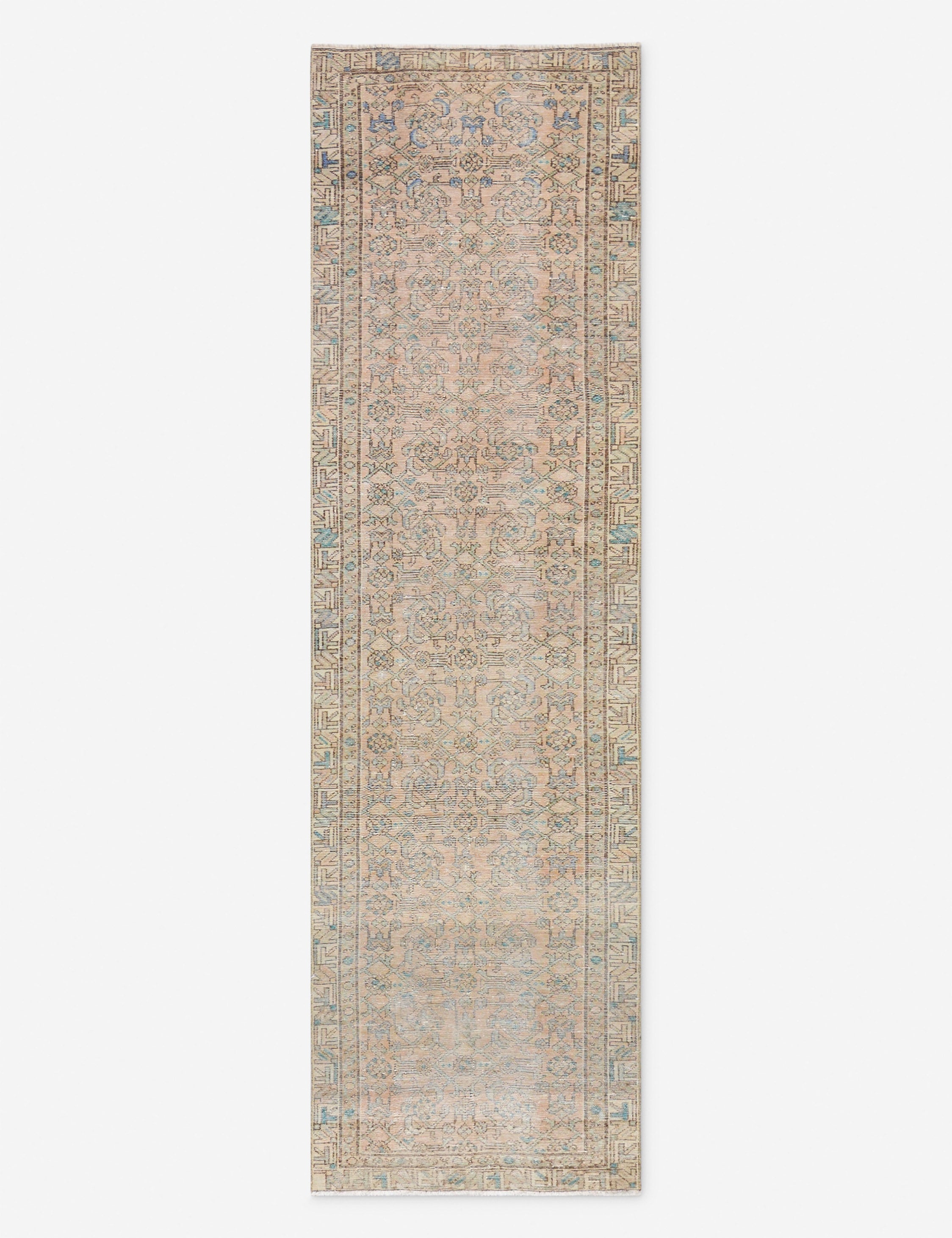 Lulu and Georgia - Vintage Turkish Hand - Knotted Wool Runner Rug No. 285, 3' x 10' 1"