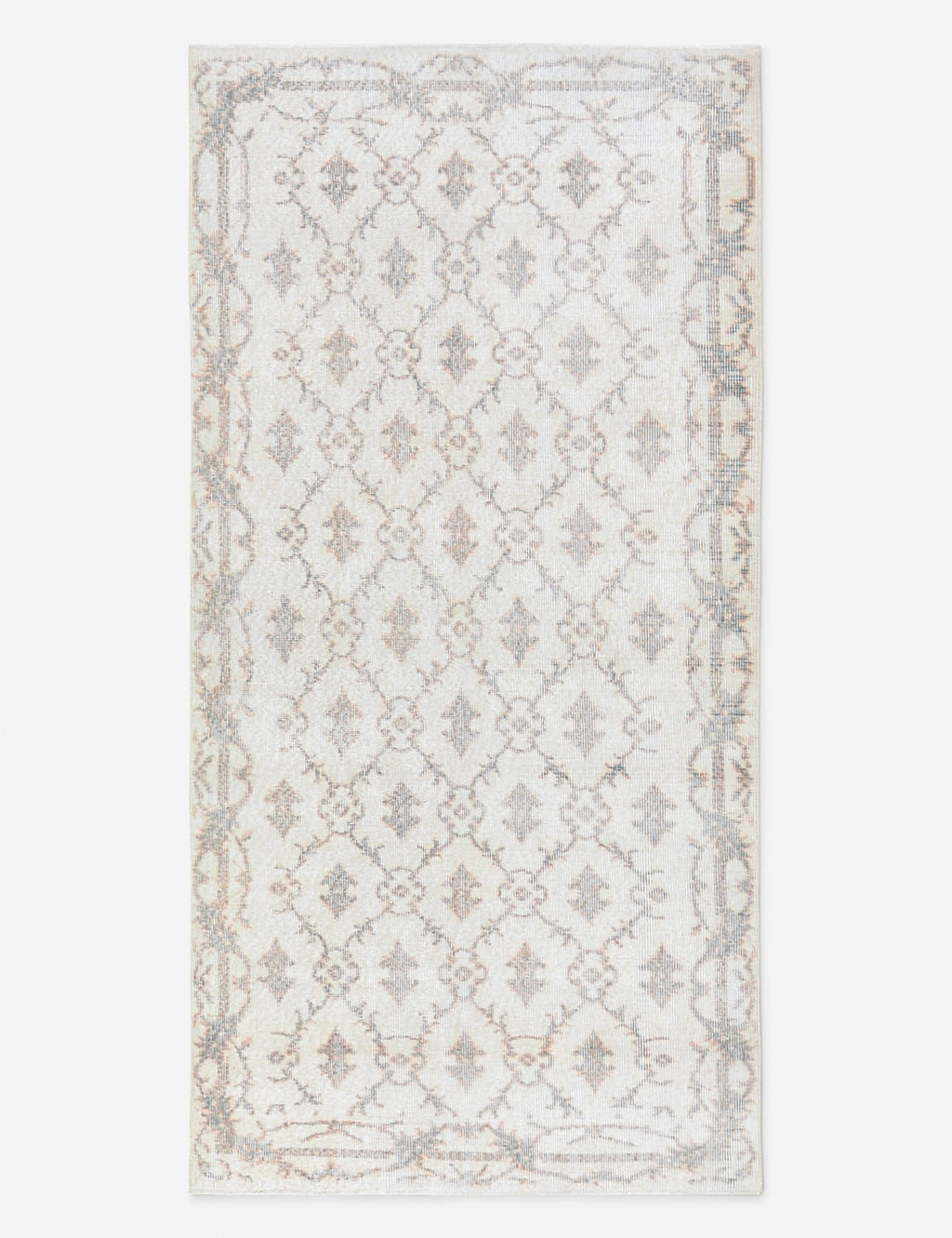 Lulu and Georgia - Vintage Turkish Hand - Knotted Wool Rug No. 518, 3' 2" x 6' 5"