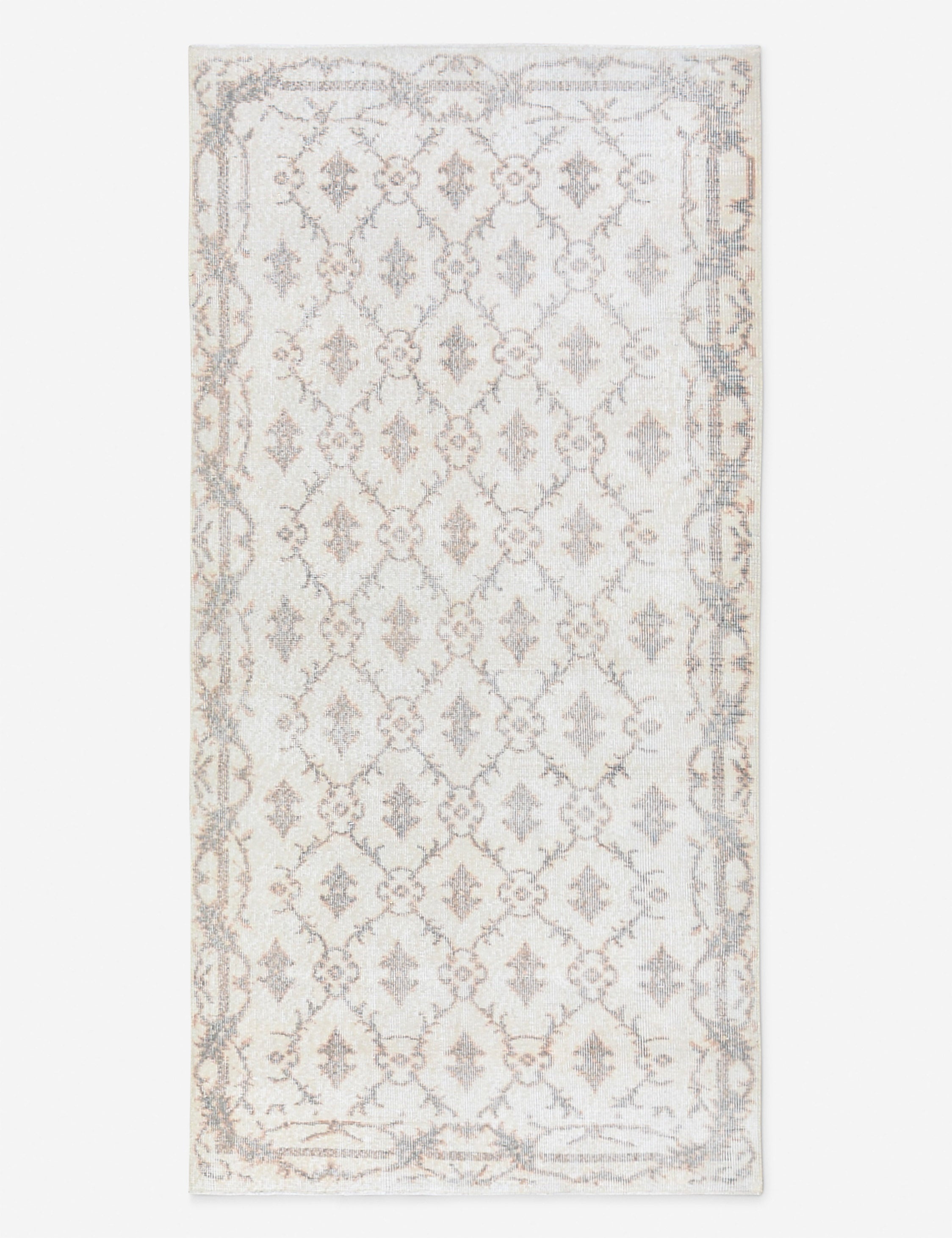 Lulu and Georgia - Vintage Turkish Hand - Knotted Wool Rug No. 518, 3' 2" x 6' 5"