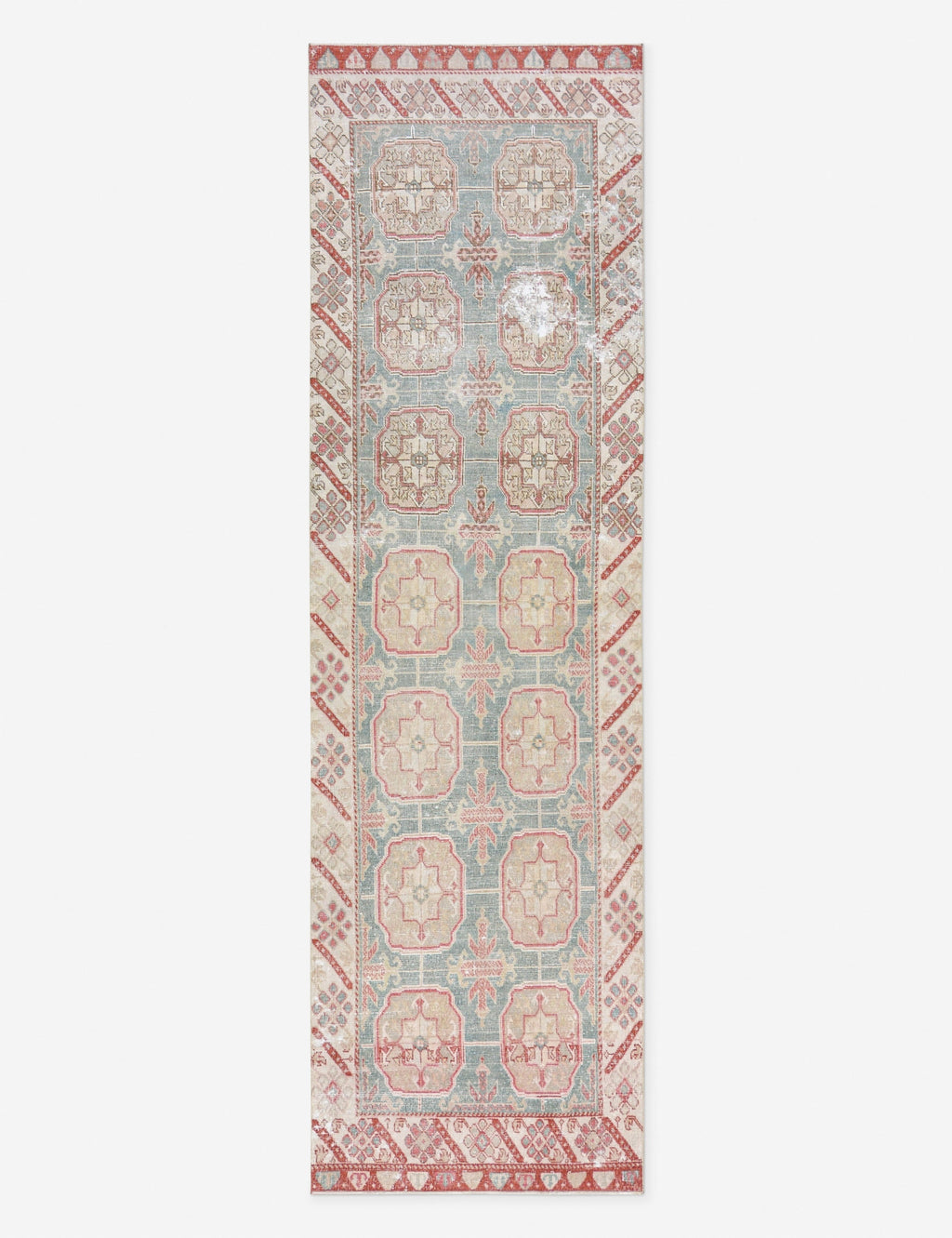 Lulu and Georgia - Vintage Turkish Hand - Knotted Wool Runner Rug No. 289, 3' X 11"