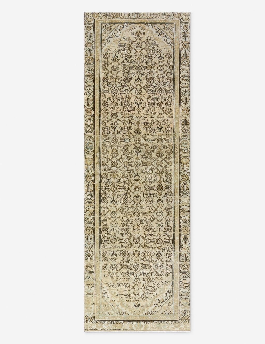 Lulu and Georgia - Vintage Turkish Hand - Knotted Wool Runner Rug No. 293, 3' X 10'