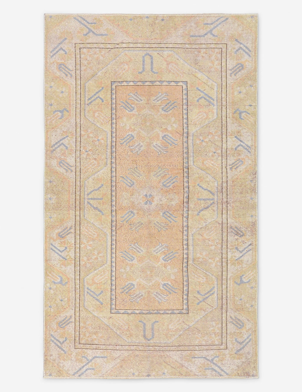 Lulu and Georgia - Vintage Turkish Hand - Knotted Wool Rug No. 520, 3' 7" X 6'