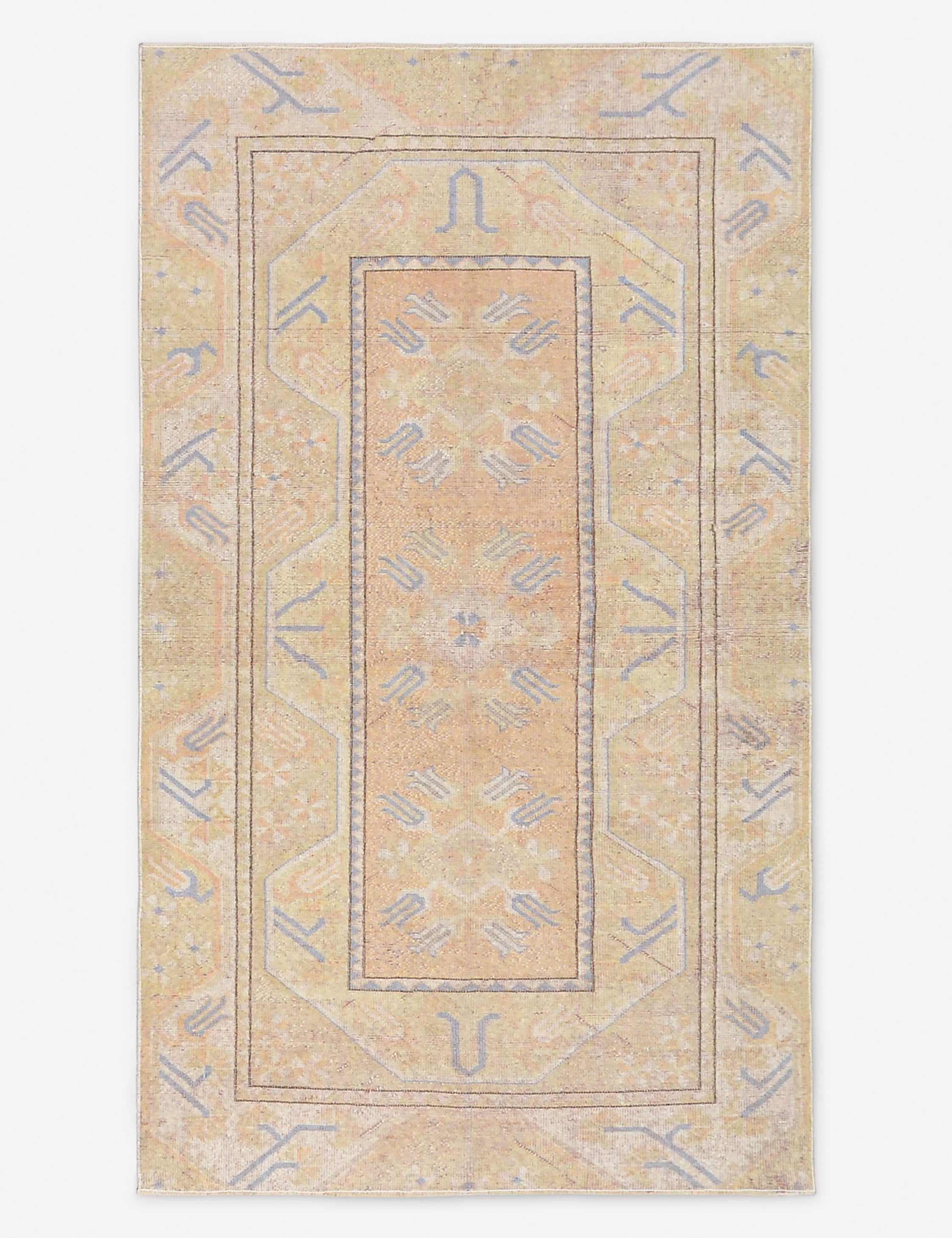 Lulu and Georgia - Vintage Turkish Hand - Knotted Wool Rug No. 520, 3' 7" X 6'