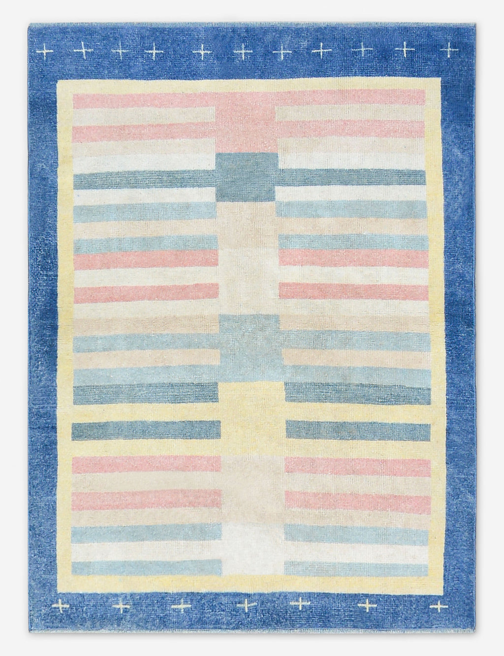 Lulu and Georgia - Vintage Turkish Hand - Knotted Wool Rug No. 521, 3' 10" X 5' 1"