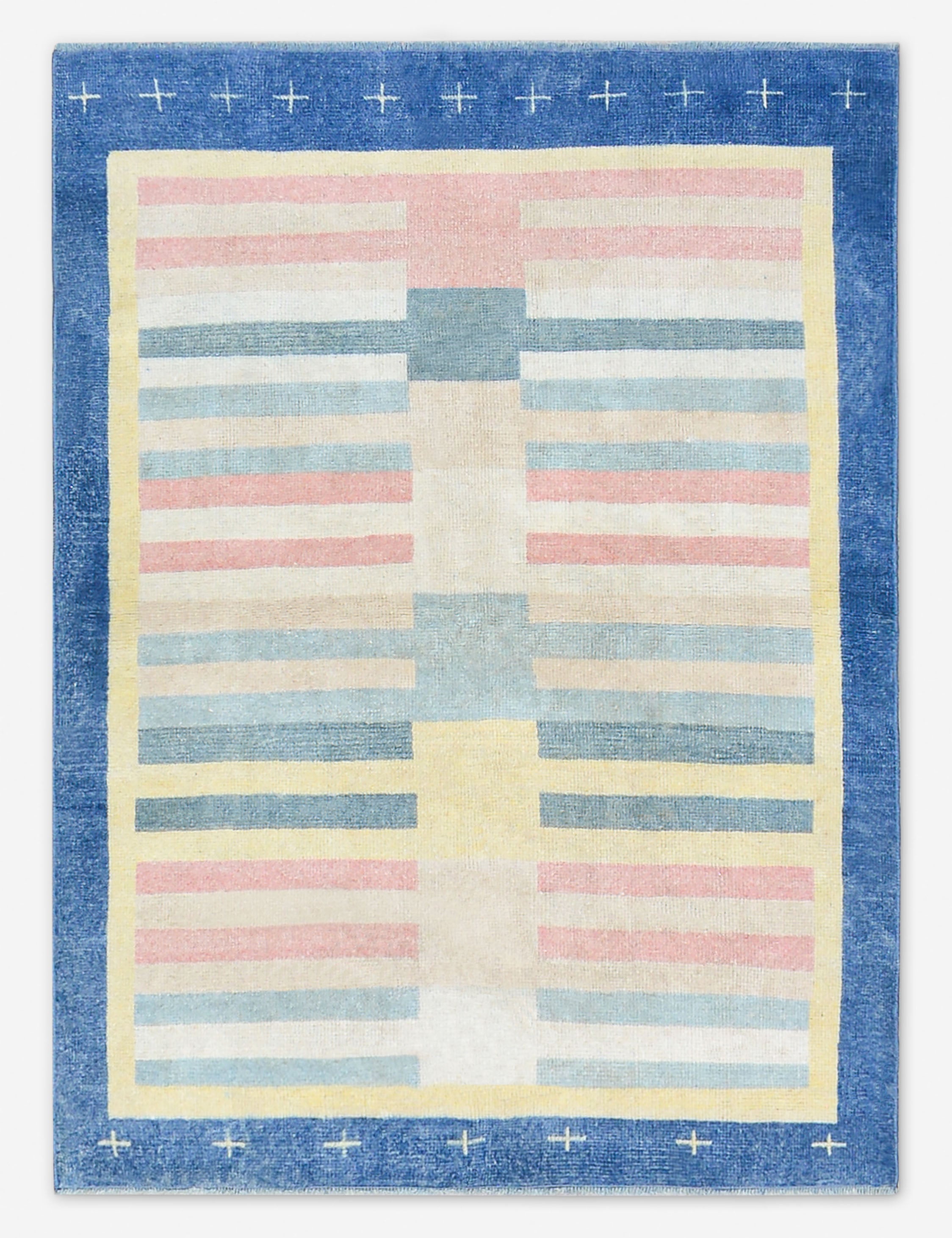 Lulu and Georgia - Vintage Turkish Hand - Knotted Wool Rug No. 521, 3' 10" X 5' 1"