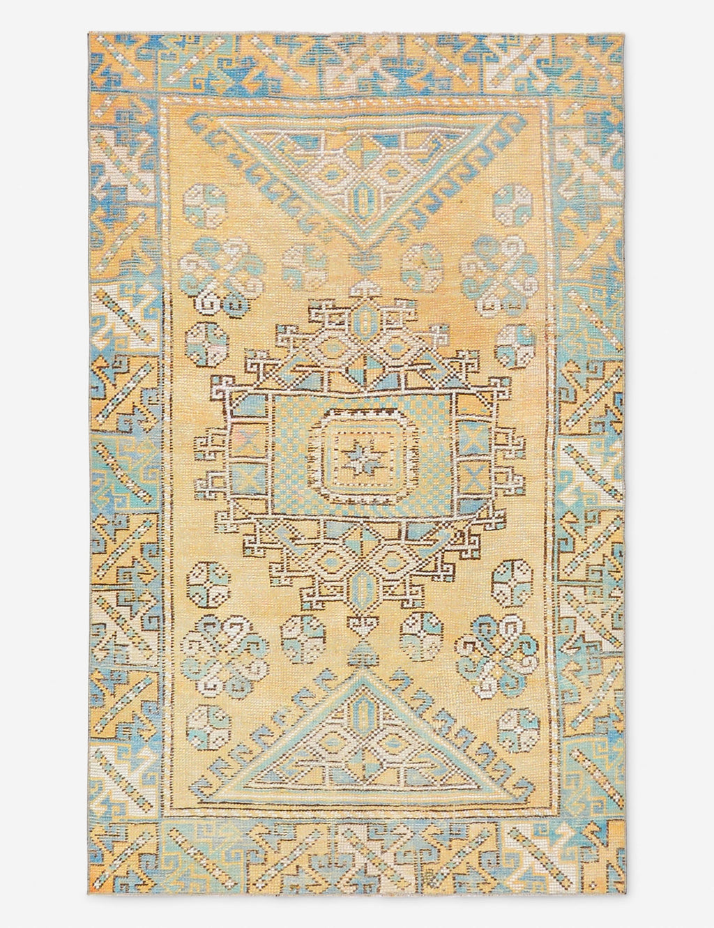 Lulu and Georgia - Vintage Turkish Hand - Knotted Wool Rug No. 522, 3' 8" X 5' 10"