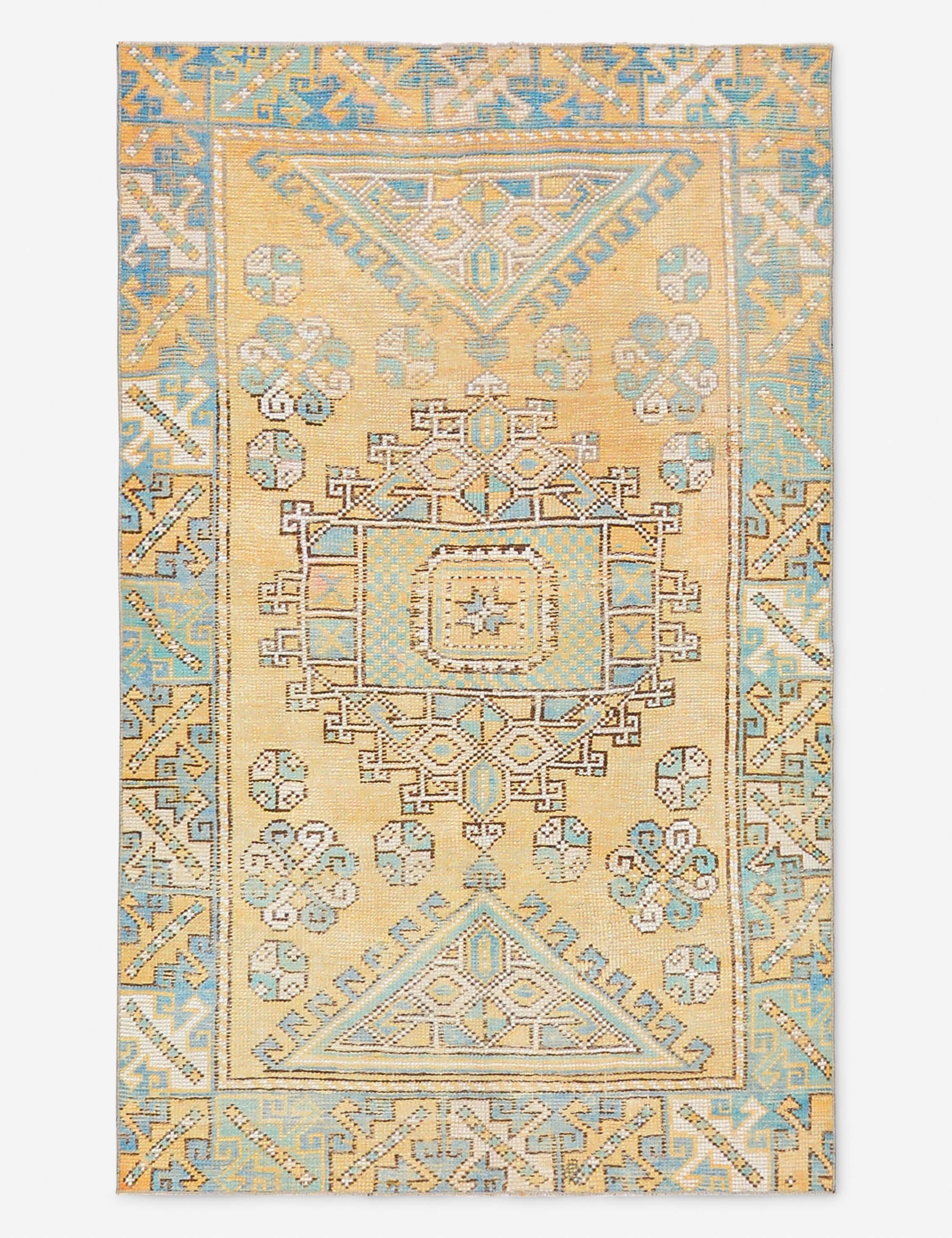 Lulu and Georgia - Vintage Turkish Hand - Knotted Wool Rug No. 522, 3' 8" X 5' 10"