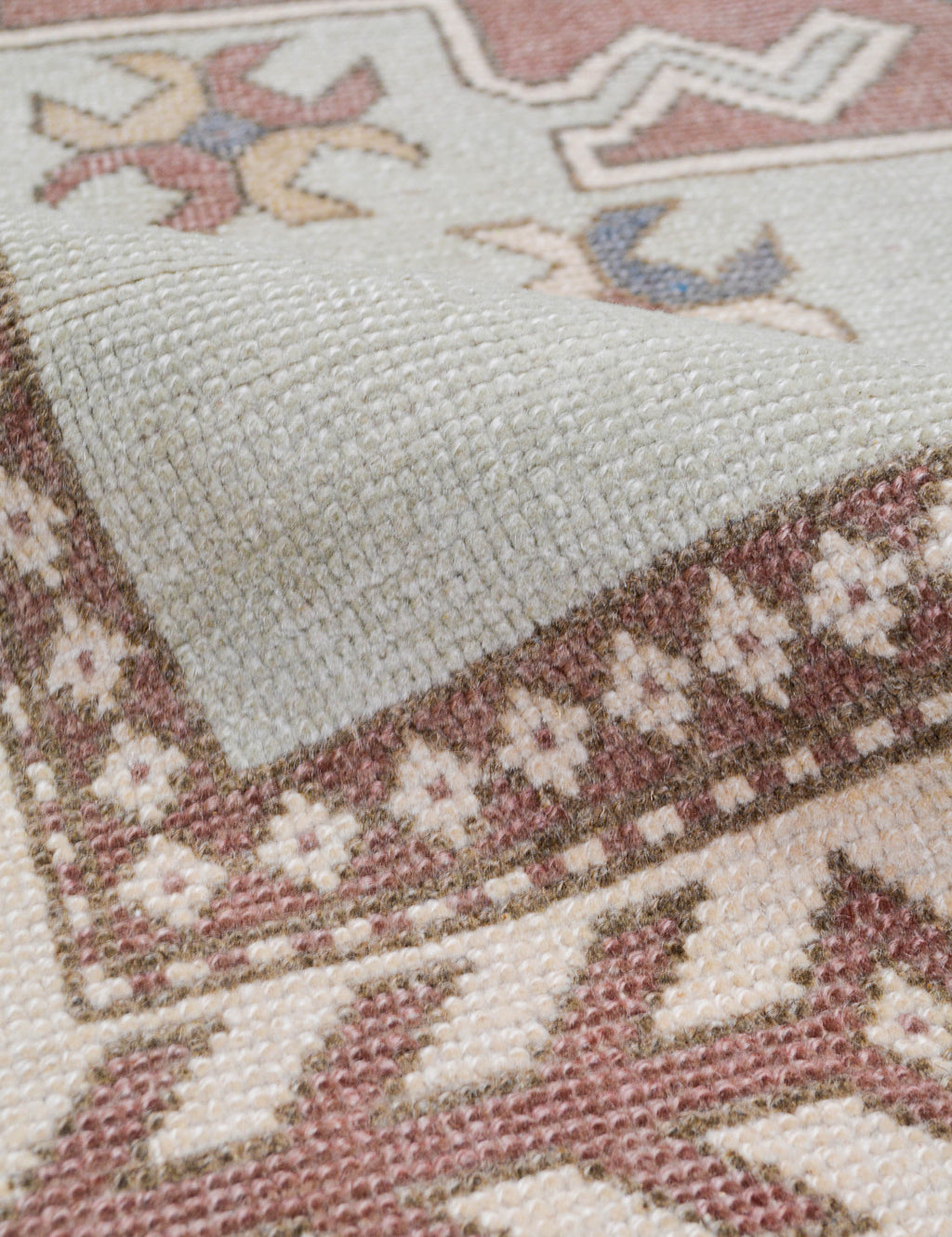 Lulu and Georgia - Vintage Turkish Hand - Knotted Wool Rug No. 523, 5' X 5'