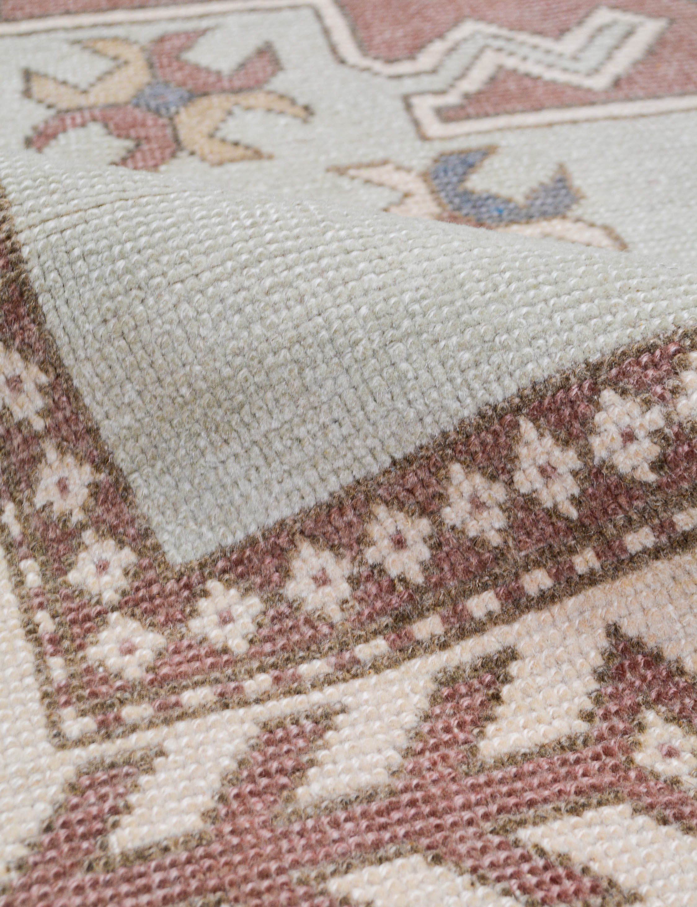 Lulu and Georgia - Vintage Turkish Hand - Knotted Wool Rug No. 523, 5' X 5'