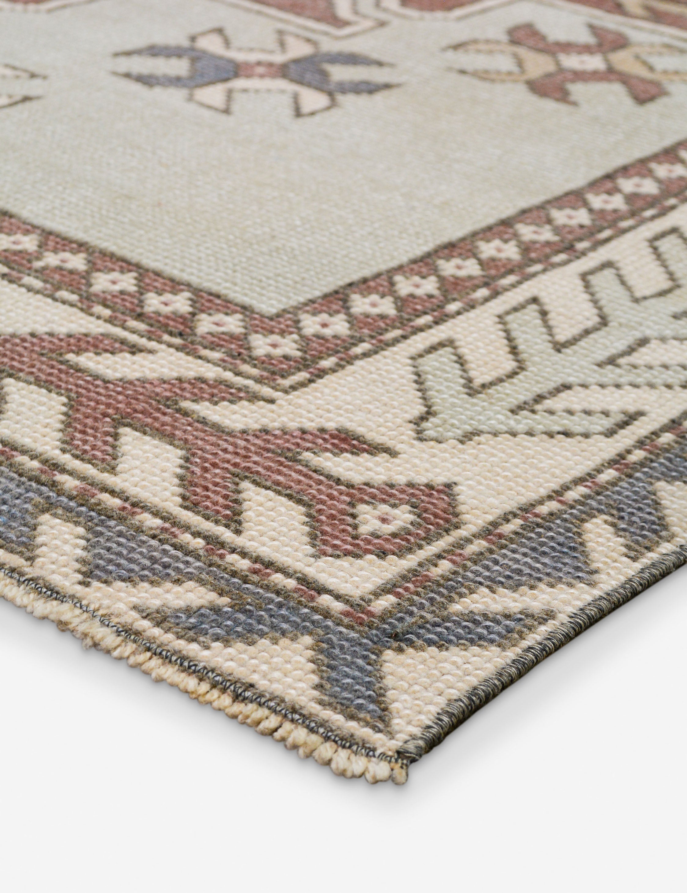 Lulu and Georgia - Vintage Turkish Hand - Knotted Wool Rug No. 523, 5' X 5'