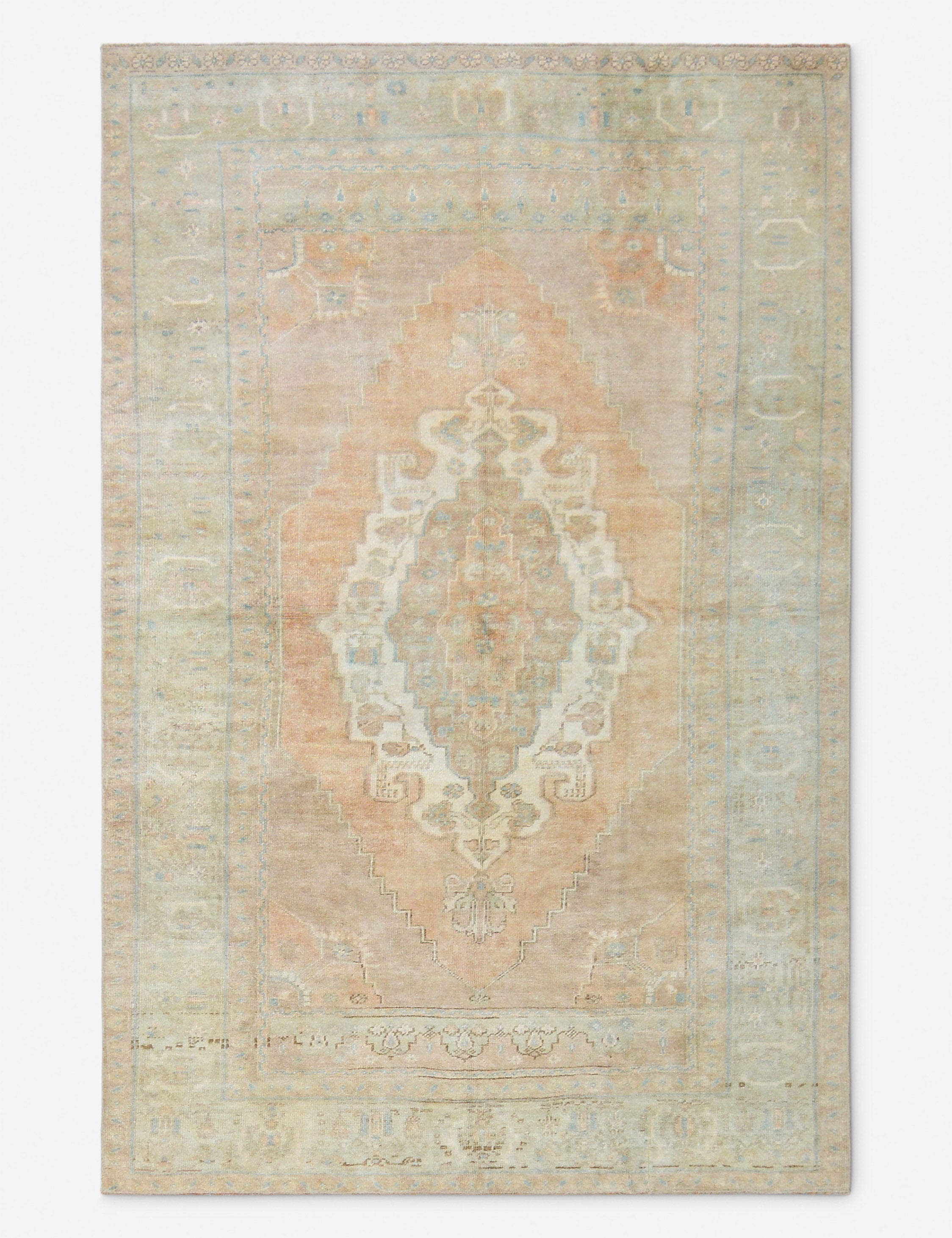 Lulu and Georgia - Vintage Turkish Hand - Knotted Wool Rug No. 527, 5' 1" X 8' 2"