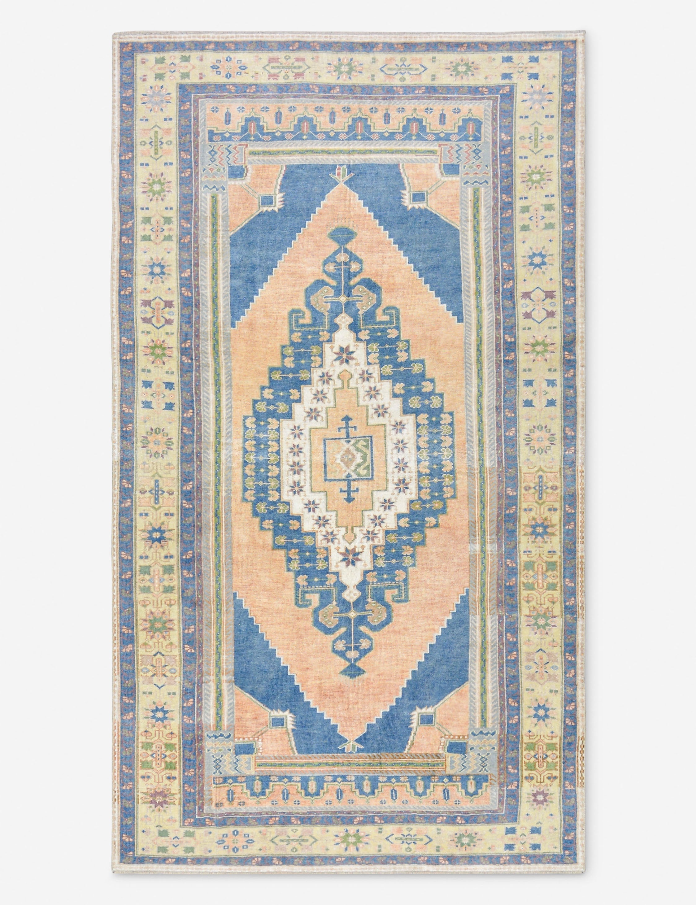 Lulu and Georgia - Vintage Turkish Hand - Knotted Wool Rug No. 530, 5' 5" X 10'