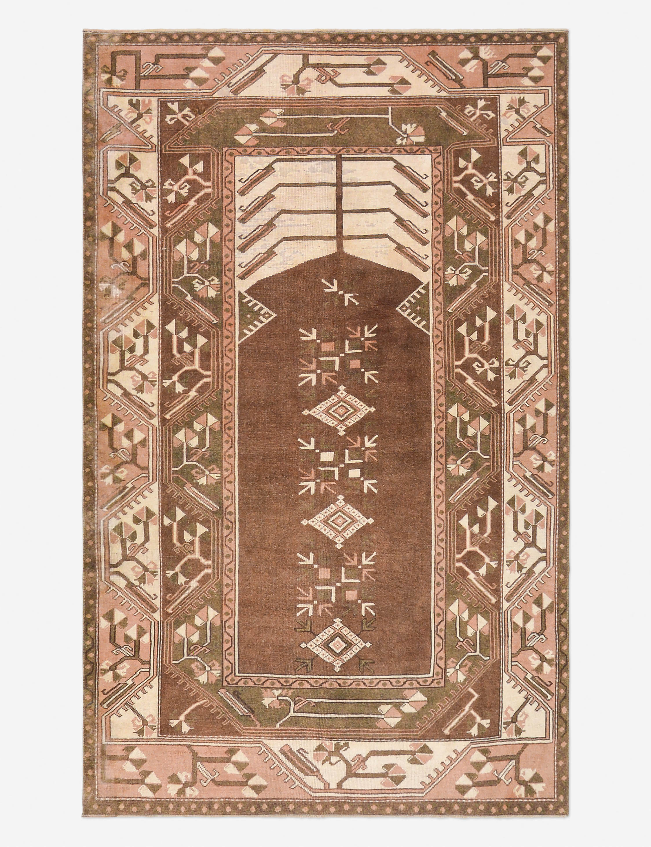 Lulu and Georgia - Vintage Turkish Hand - Knotted Wool Rug No. 531, 4'10 x 8