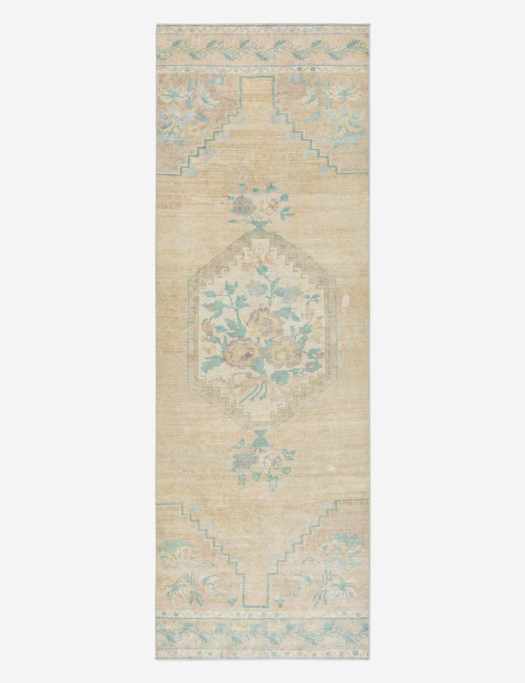 Lulu and Georgia - Vintage Turkish Hand - Knotted Wool Runner Rug No. 294, 3'1 x 9'4