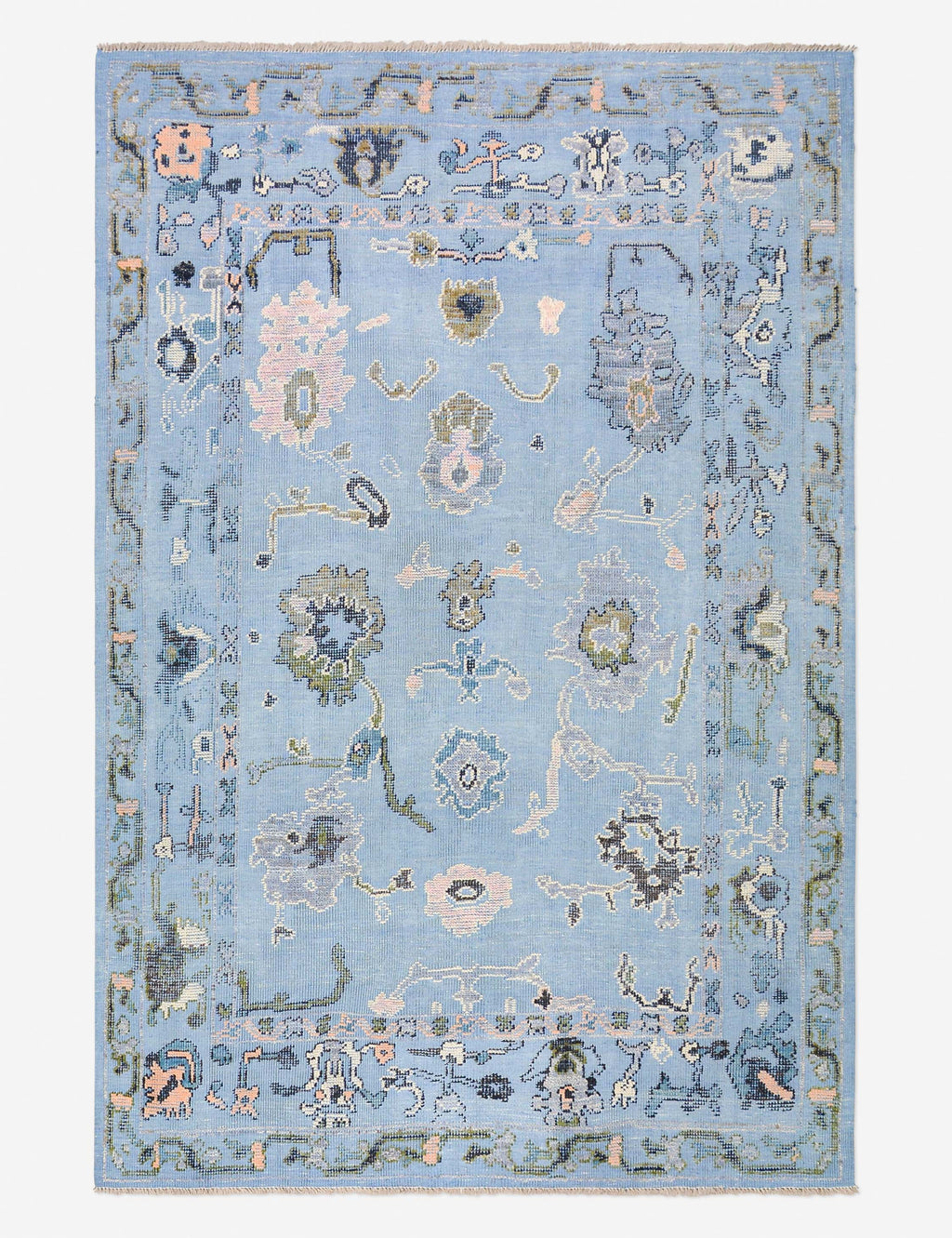 Lulu and Georgia - Vintage Turkish Hand - Knotted Wool Rug No. 532, 6'3 x 9'2