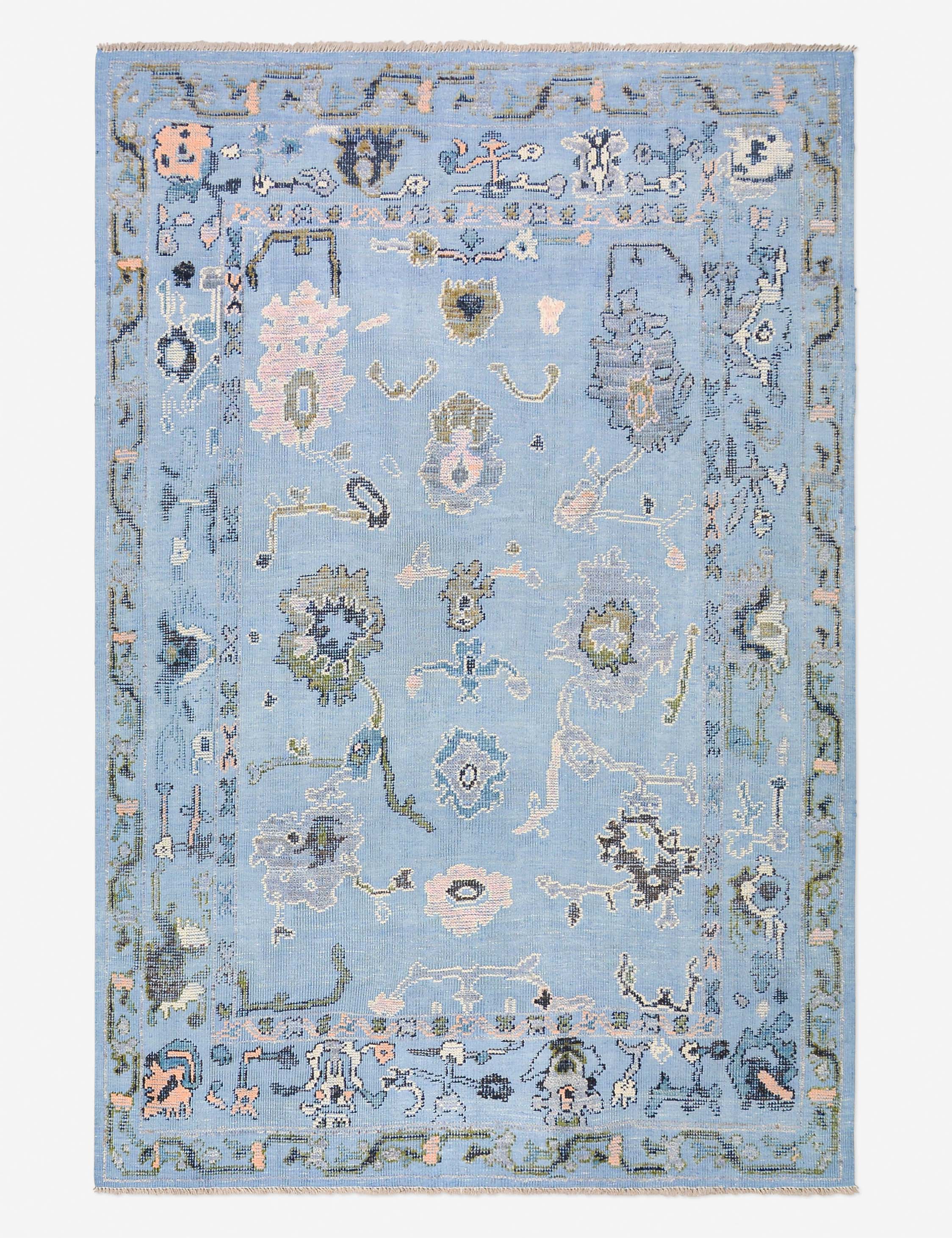 Lulu and Georgia - Vintage Turkish Hand - Knotted Wool Rug No. 532, 6'3 x 9'2