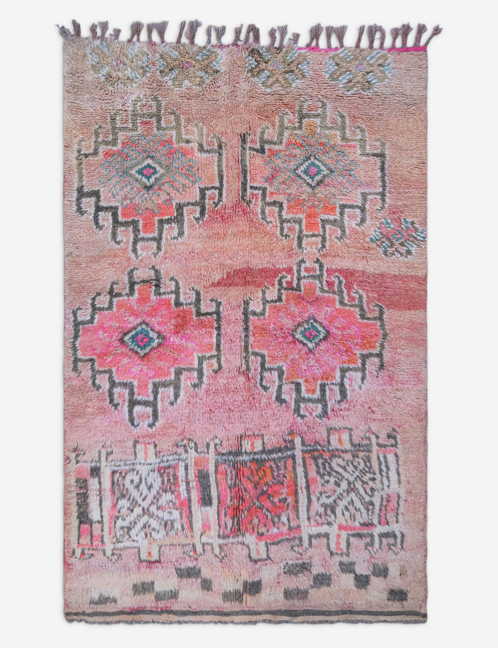Lulu and Georgia - Vintage Moroccan Rug no. 80, 5'1" x 7'2"