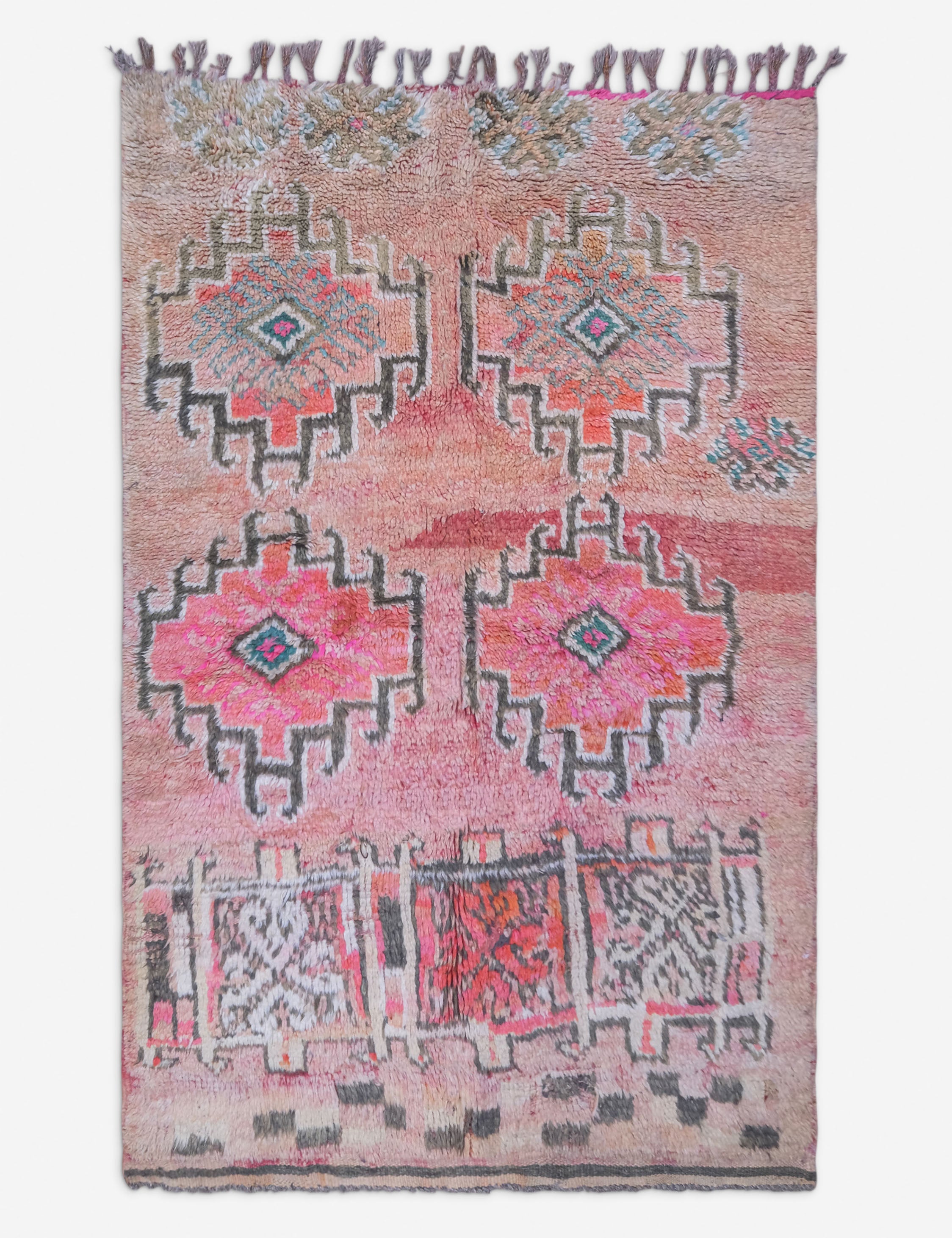 Lulu and Georgia - Vintage Moroccan Rug no. 80, 5'1" x 7'2"